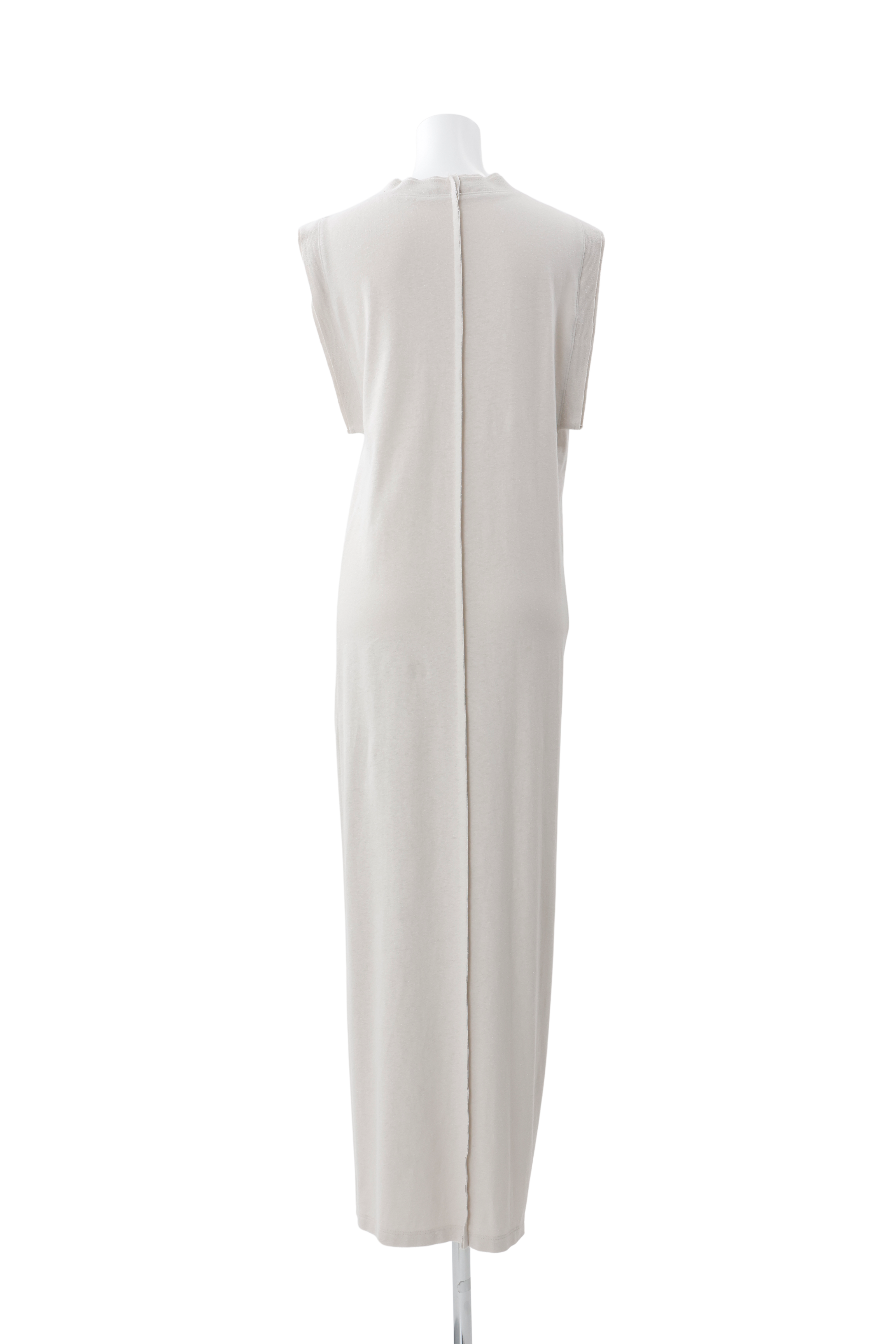 High slit cut dress - Beige