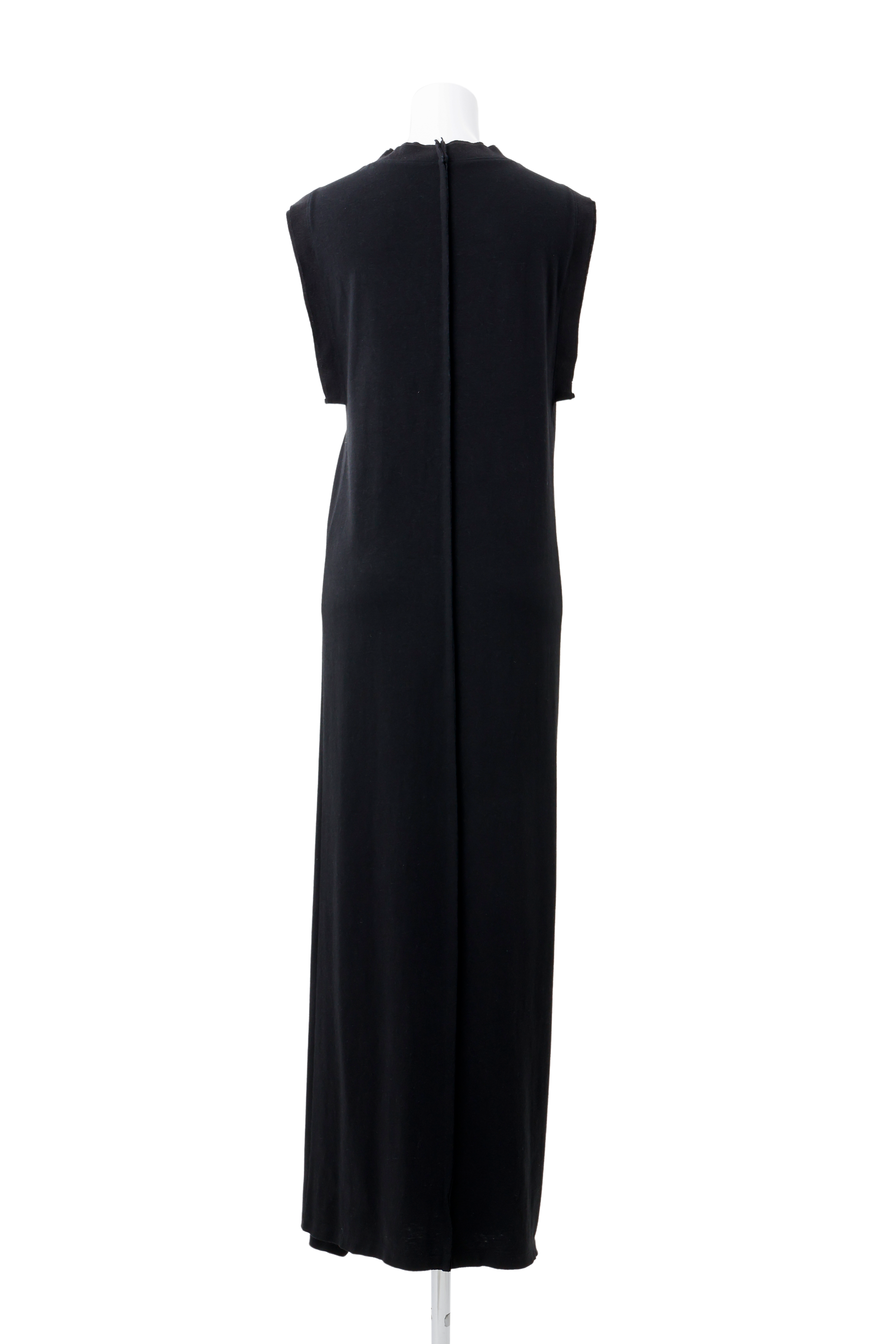 High slit cut dress - Black