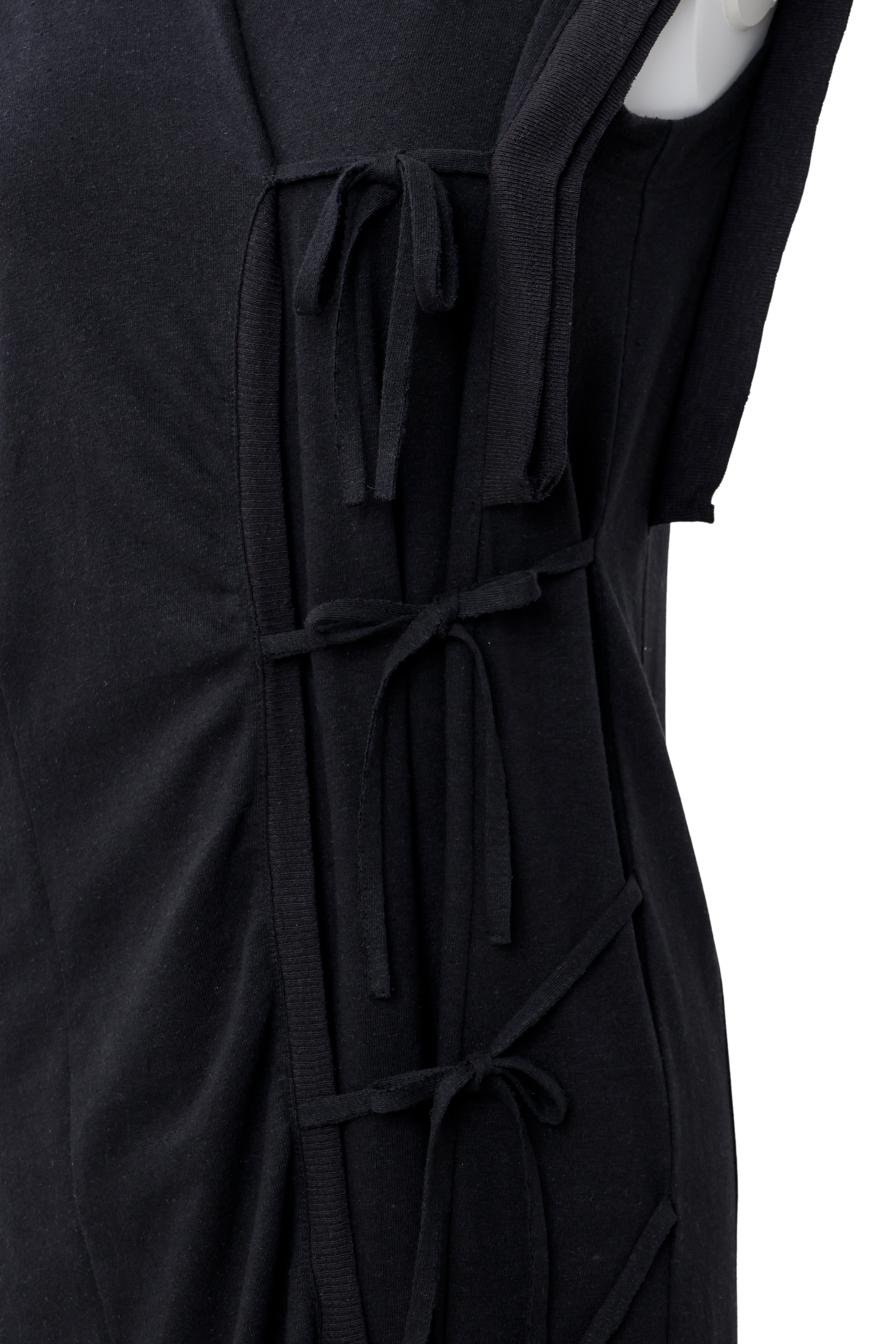 High slit cut dress - Black