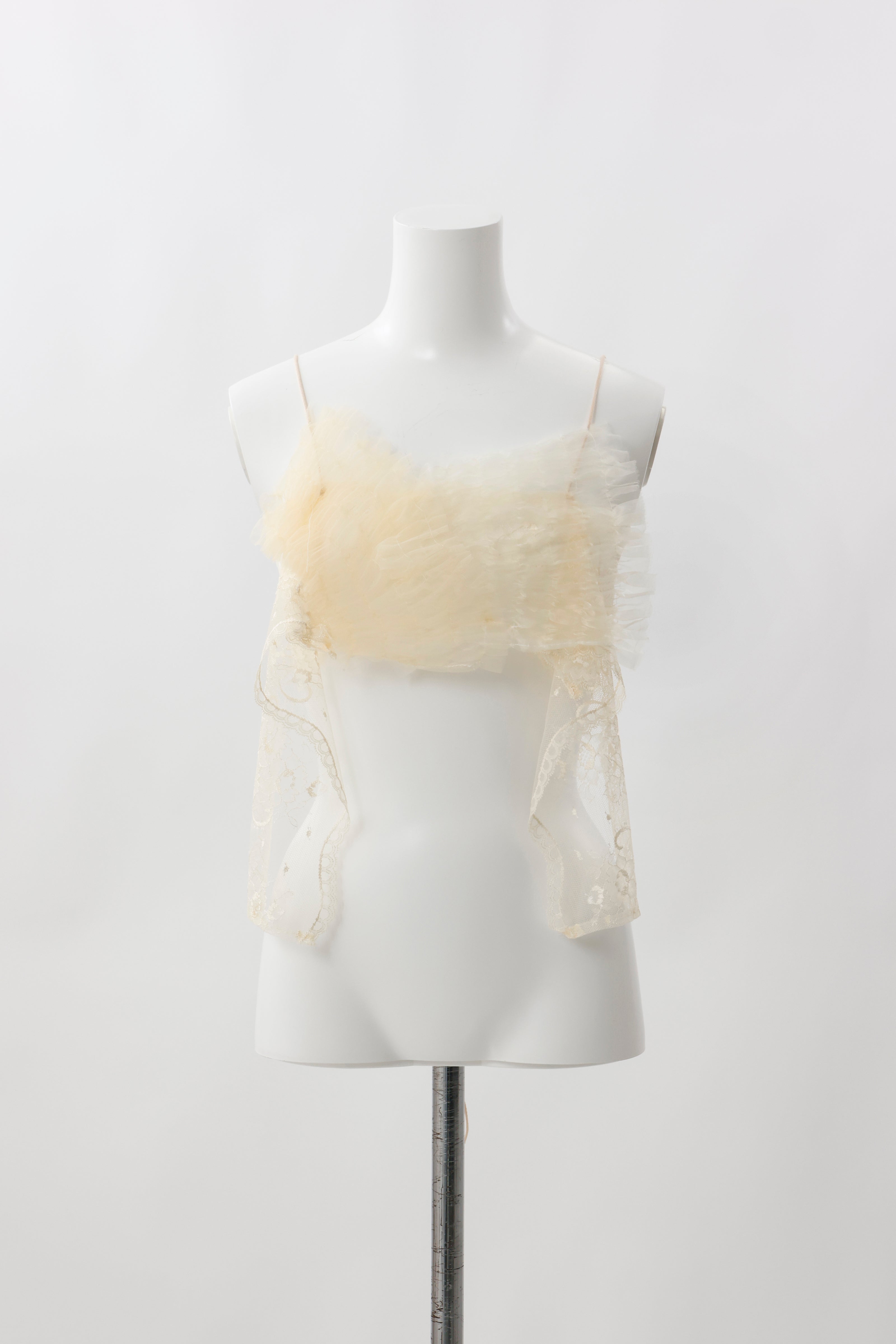 Pleatting bustier - Ivory