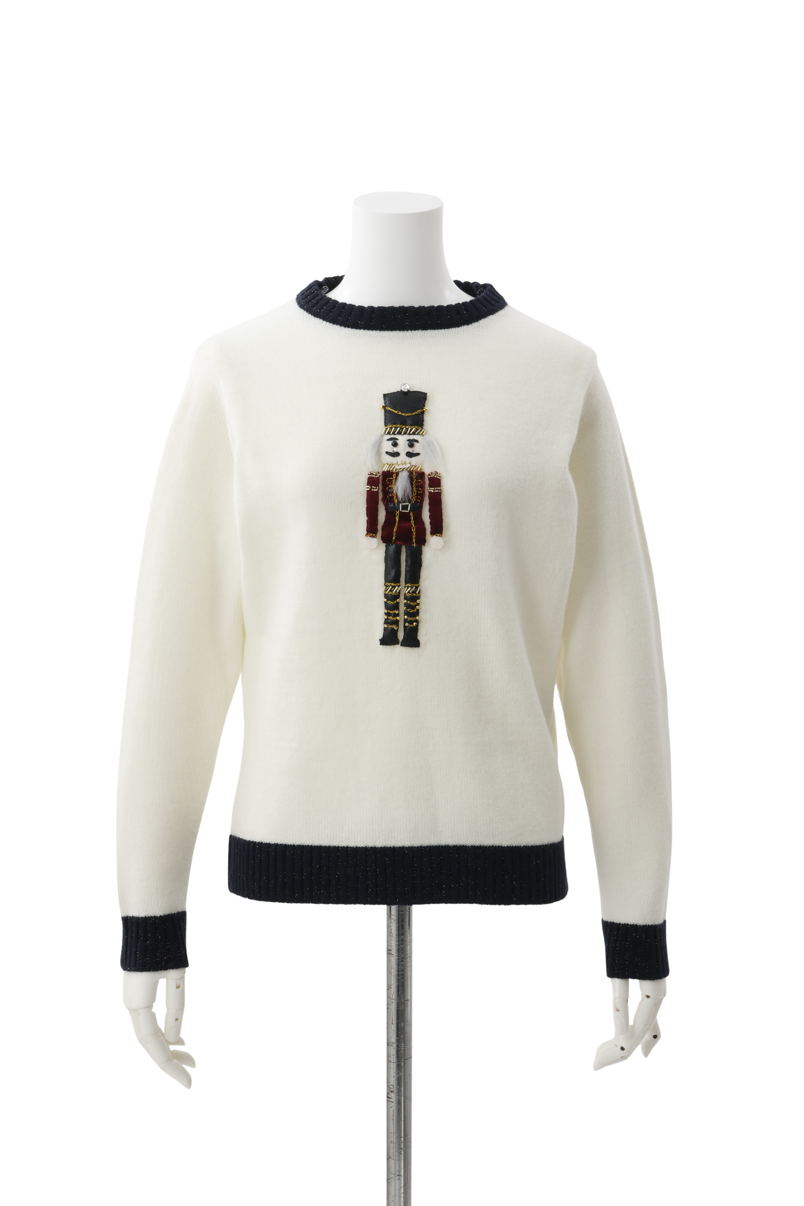 Nutcracker embroidery knit - Ivory