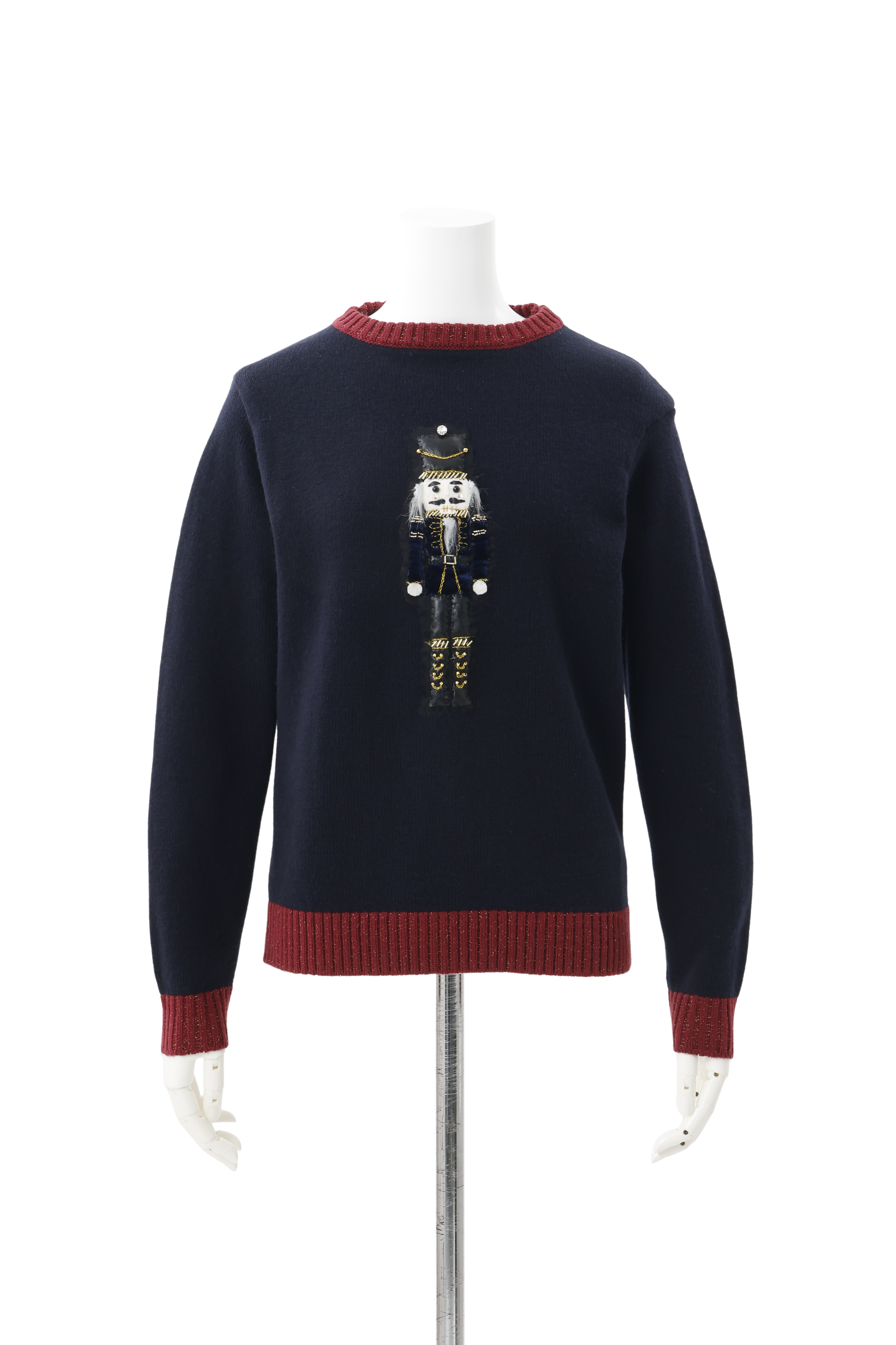 Nutcracker embroidery knit - Navy