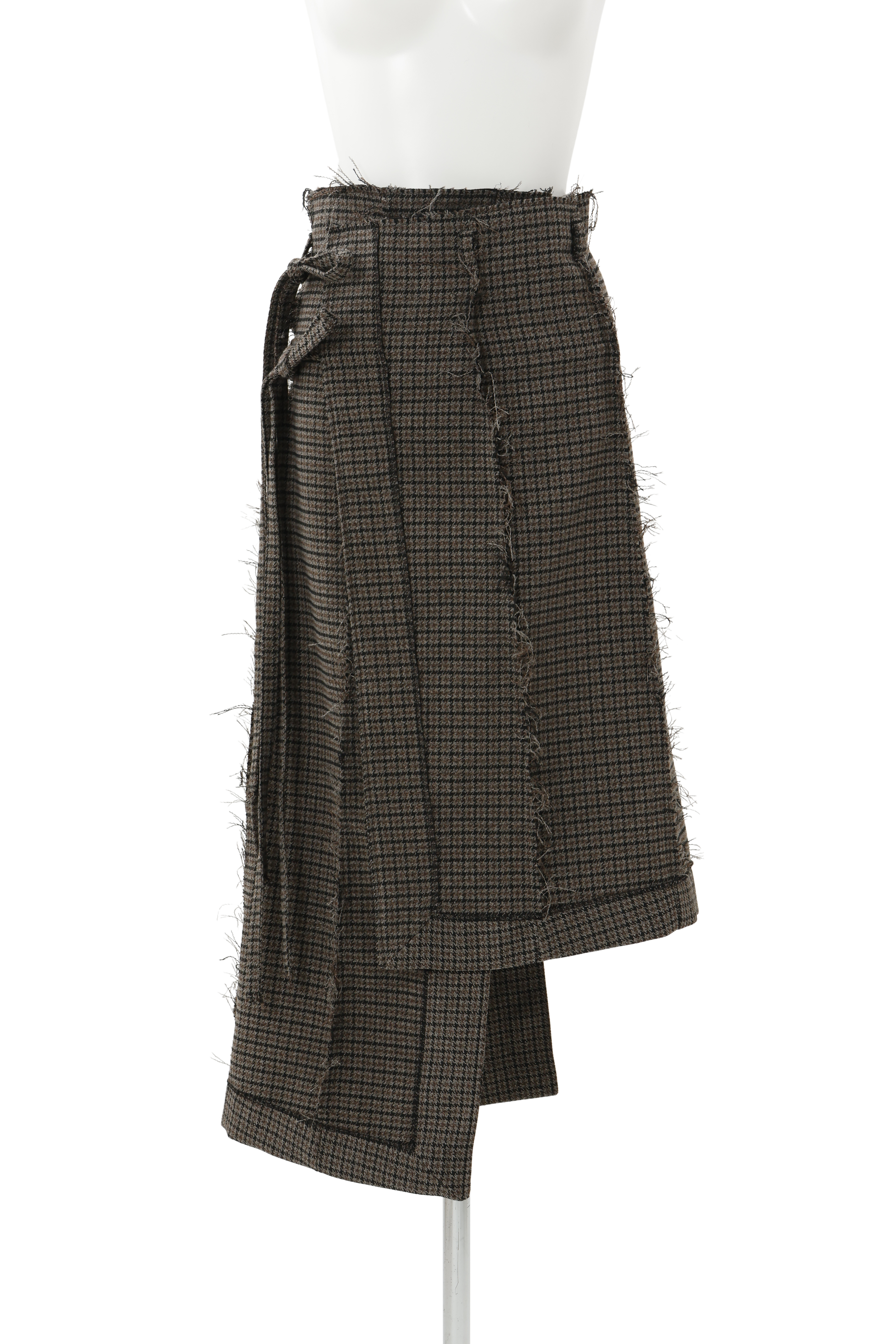 Wrapping skirt - Gray tweed