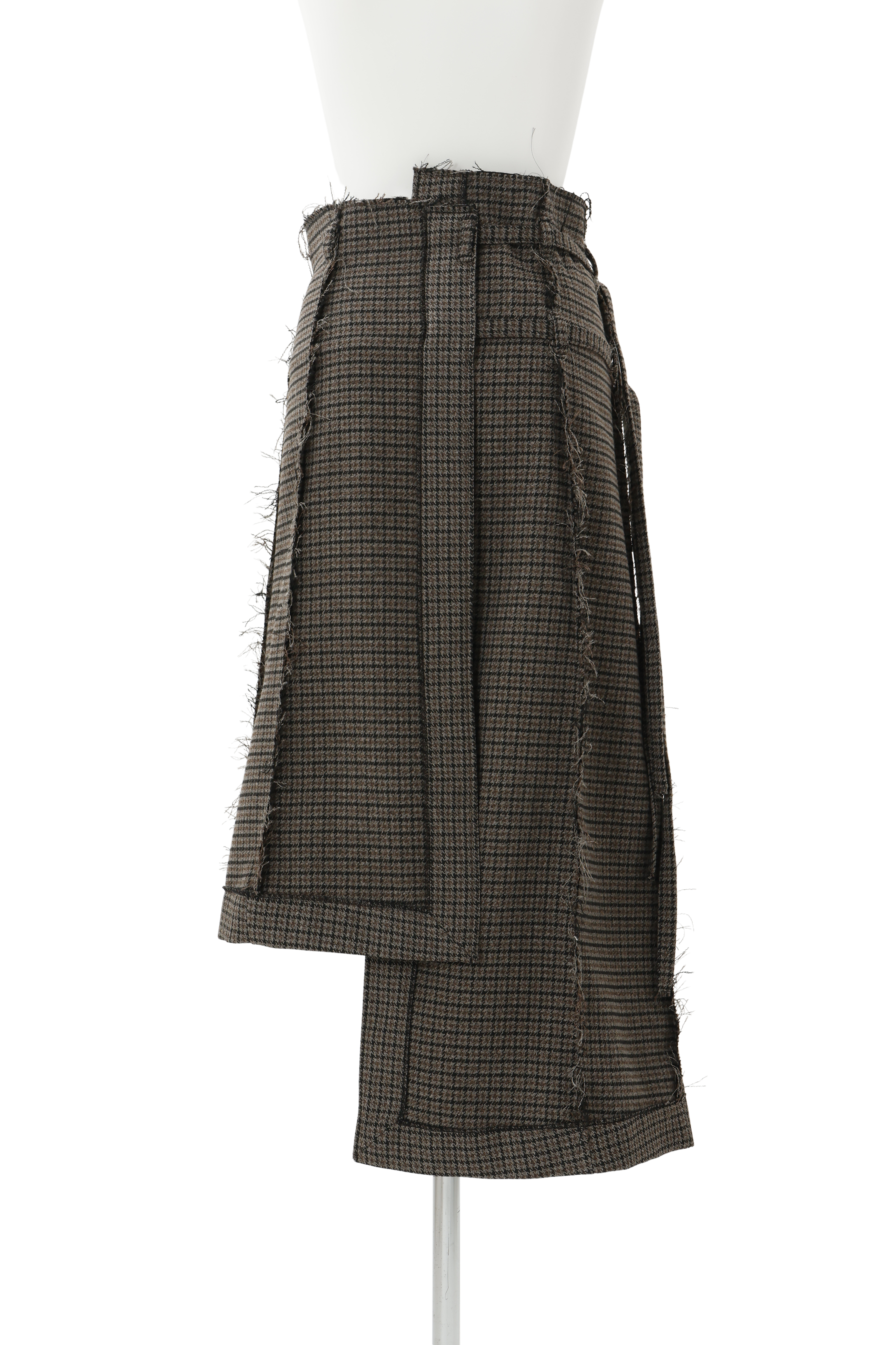 Wrapping skirt - Gray tweed