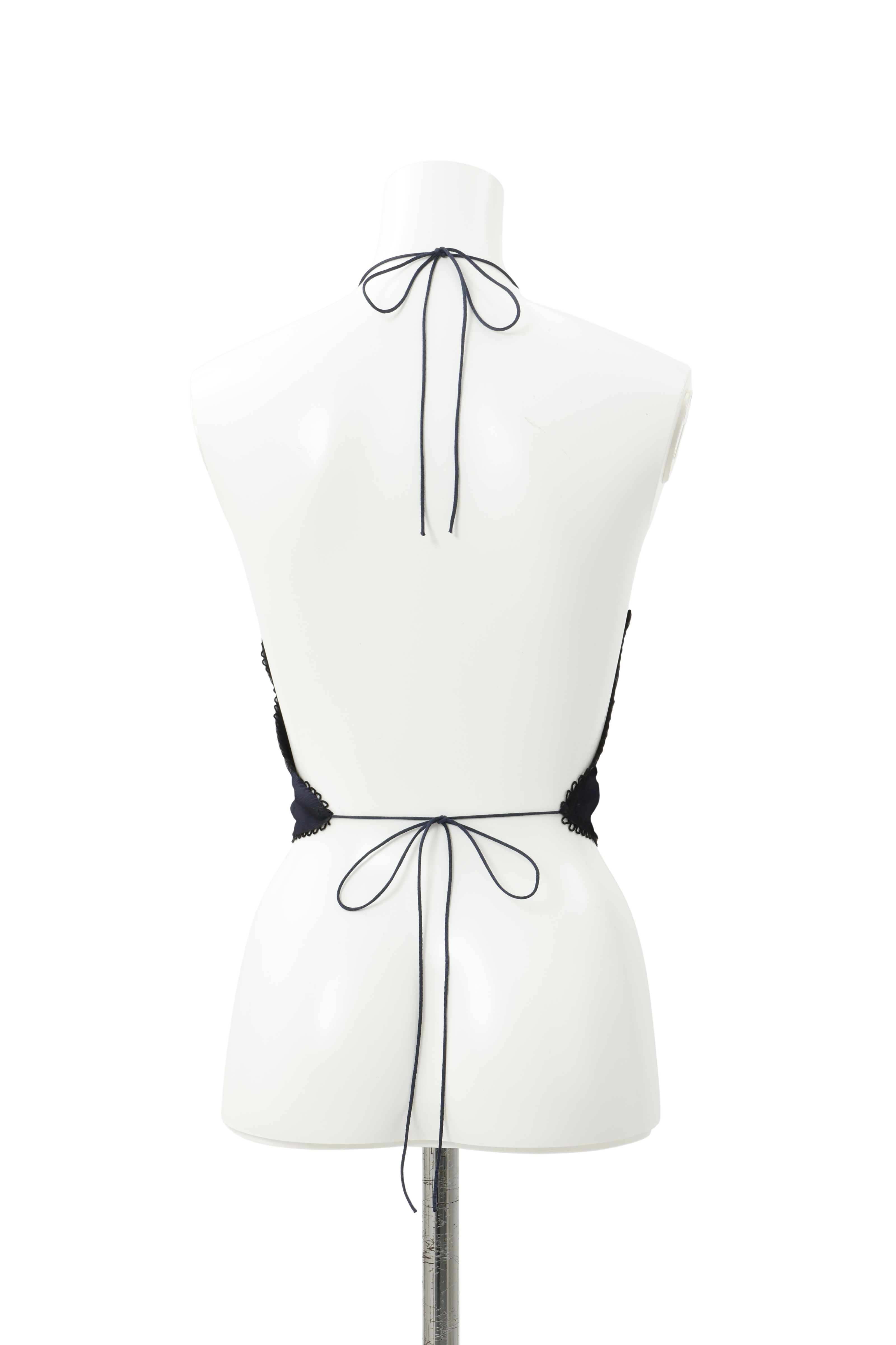 Patch smocking bustier - Navy