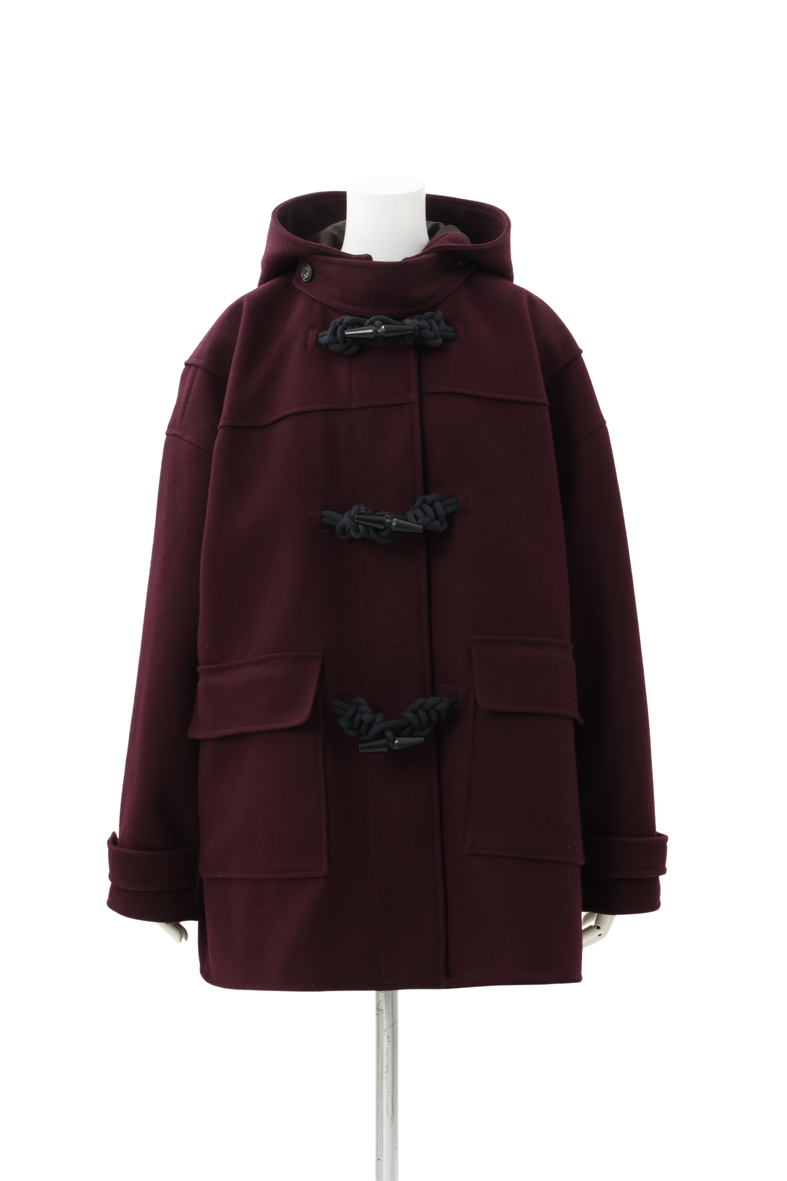 Melton duffle coat - Burgundy