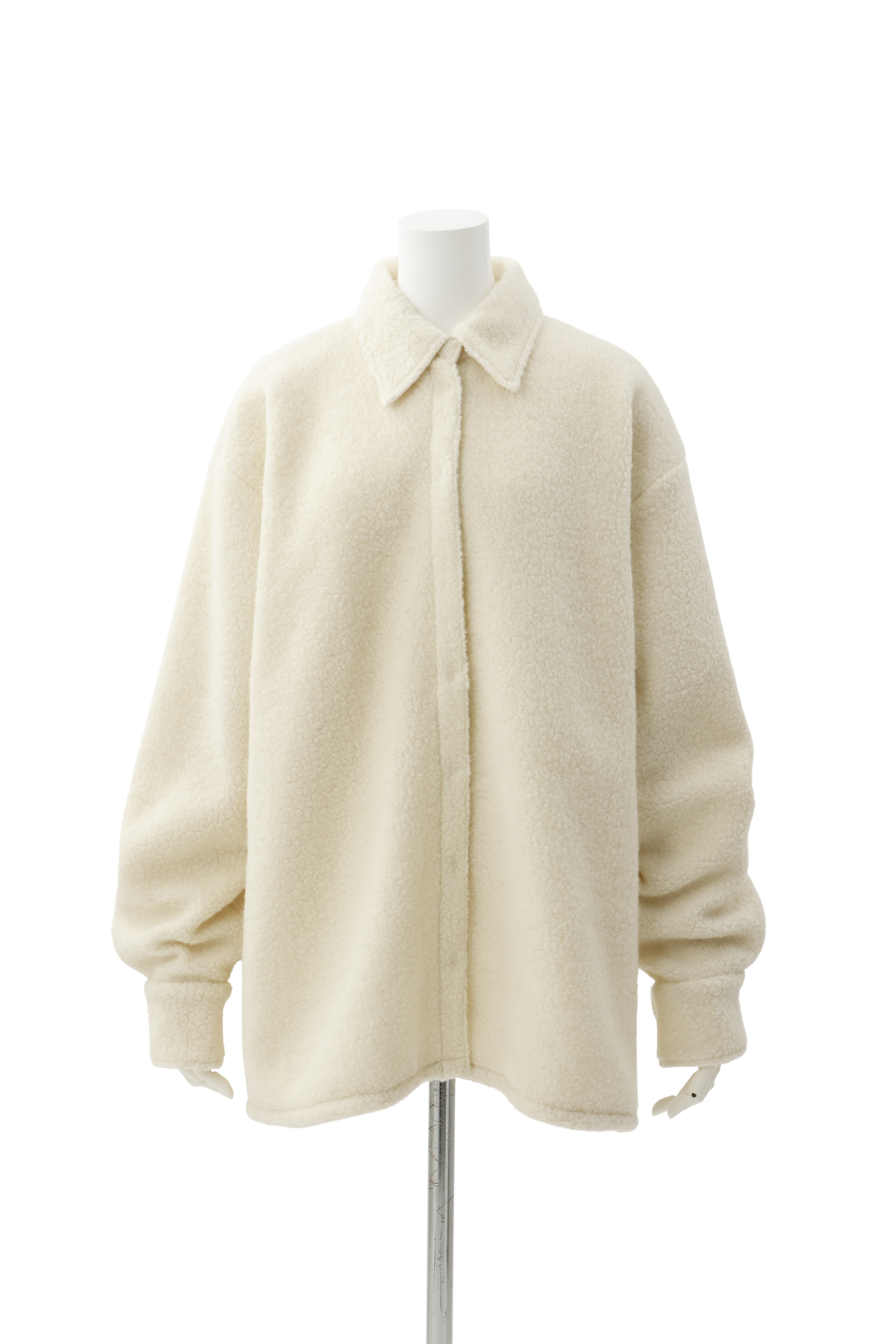 Boa fleece shirt jacket - Ivory