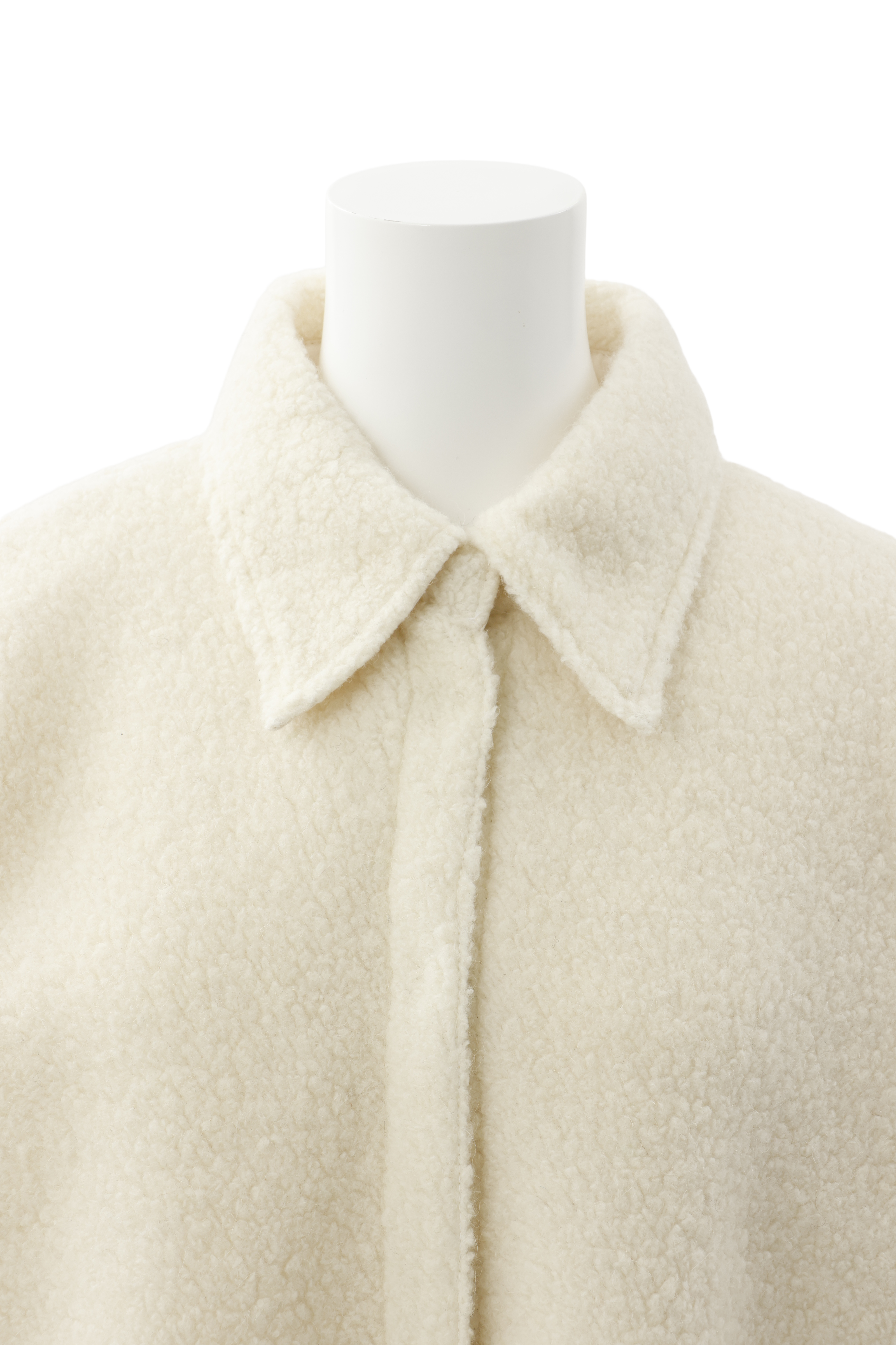 Boa fleece shirt jacket - Ivory