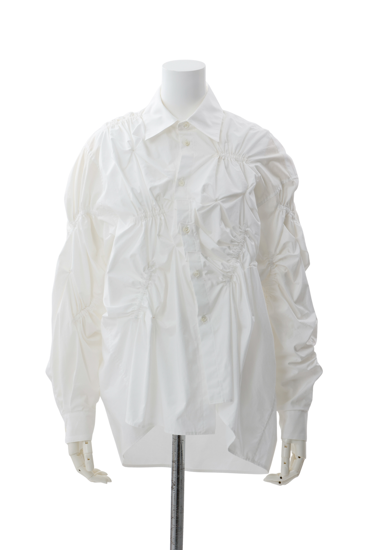 Drape deformation shirt - Off-white