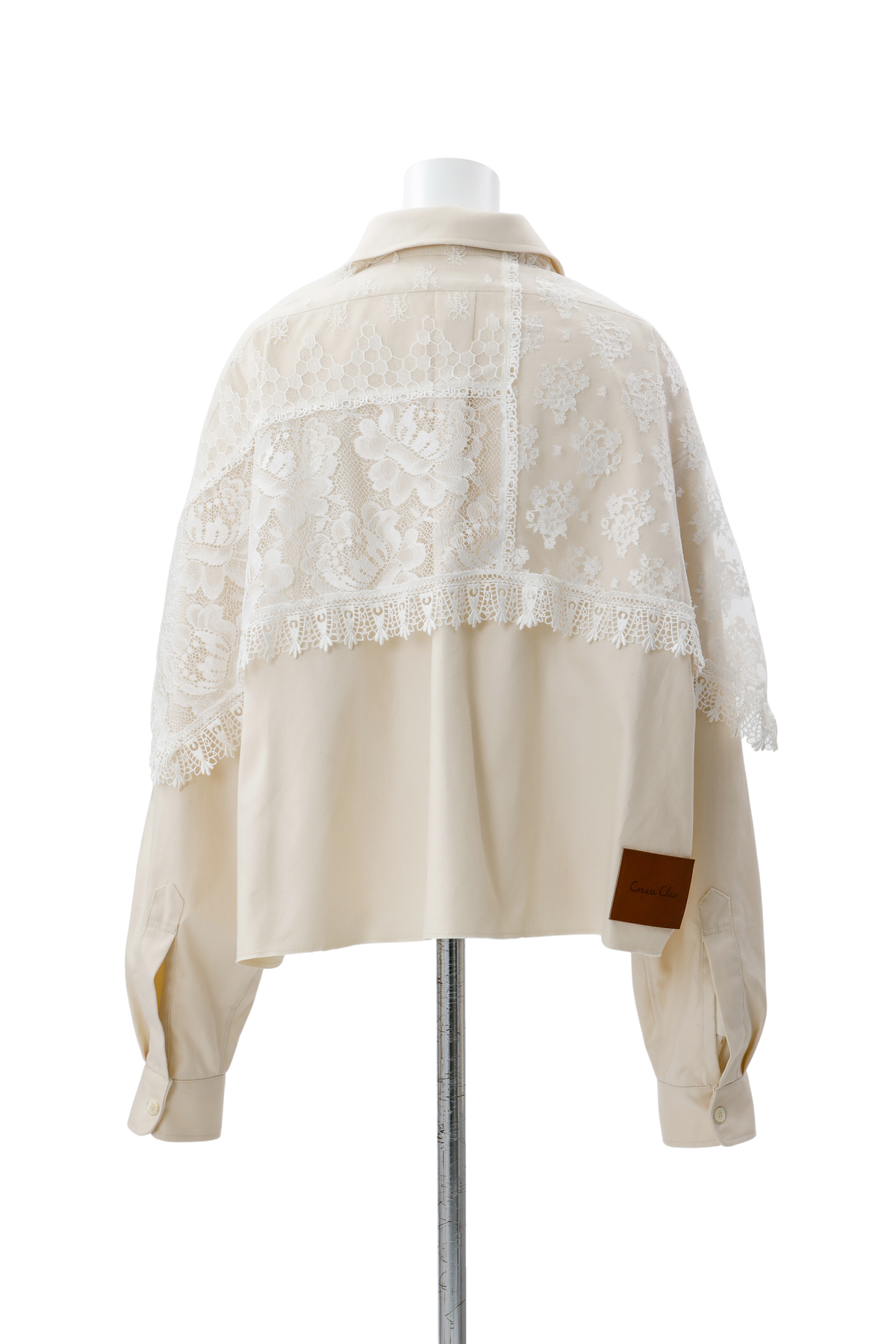 Lace patchwork scarf bustier - Off-white