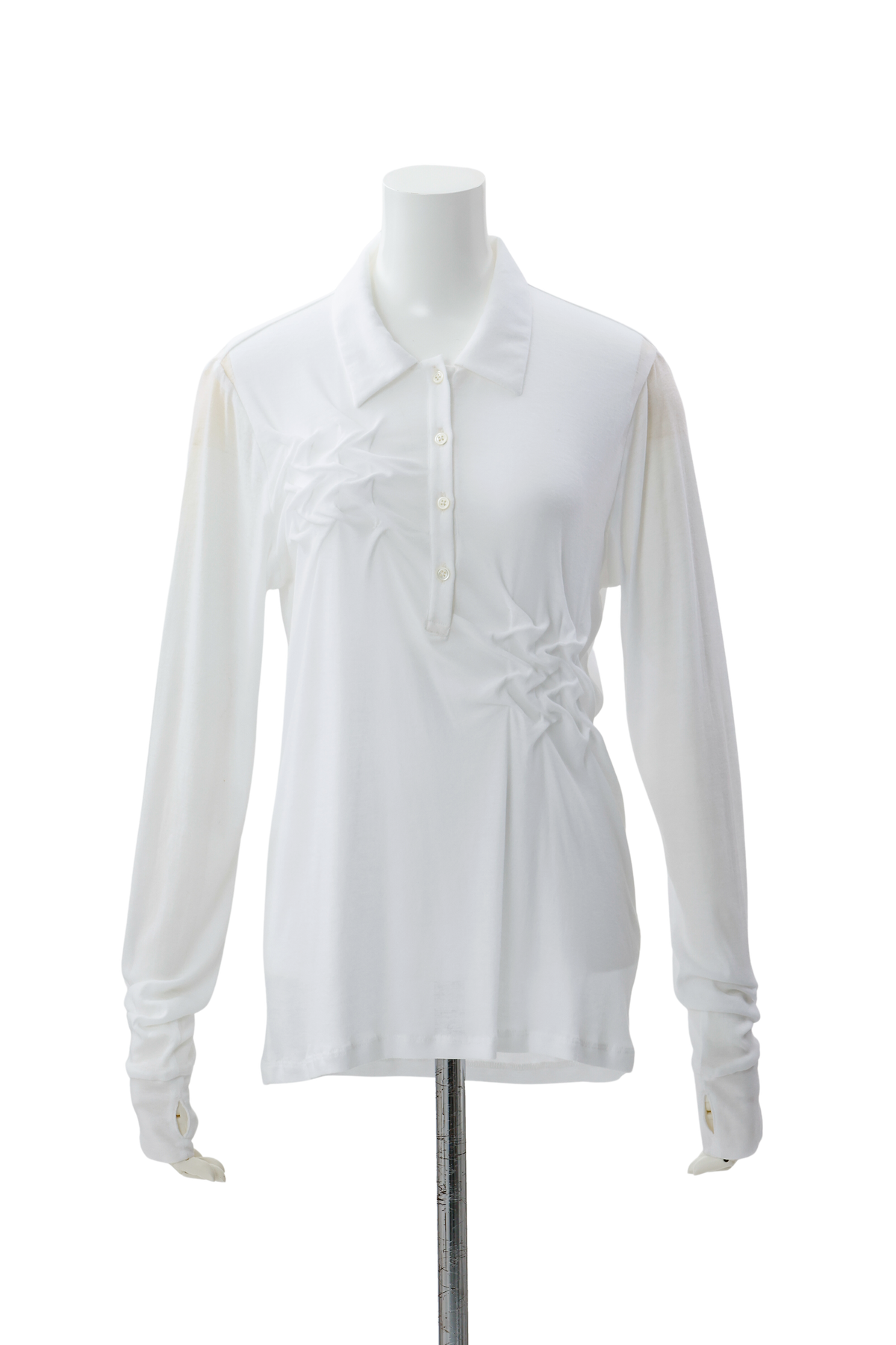 Sheer polo shirt - Off-white