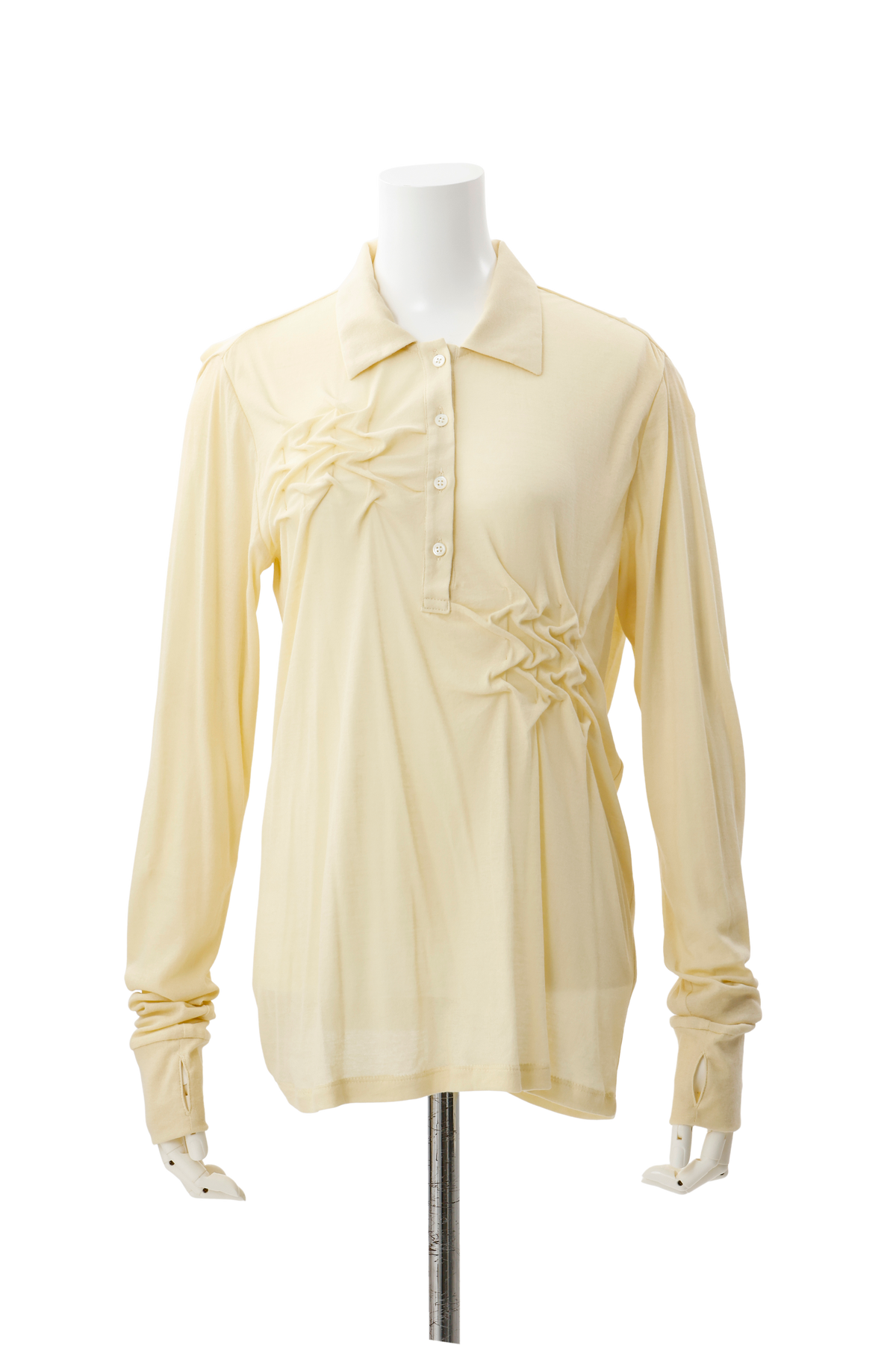 Sheer polo shirt - Yellow