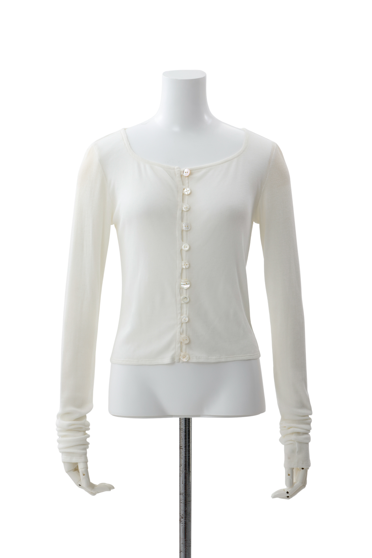 Sheer shell cardigan - Off-white