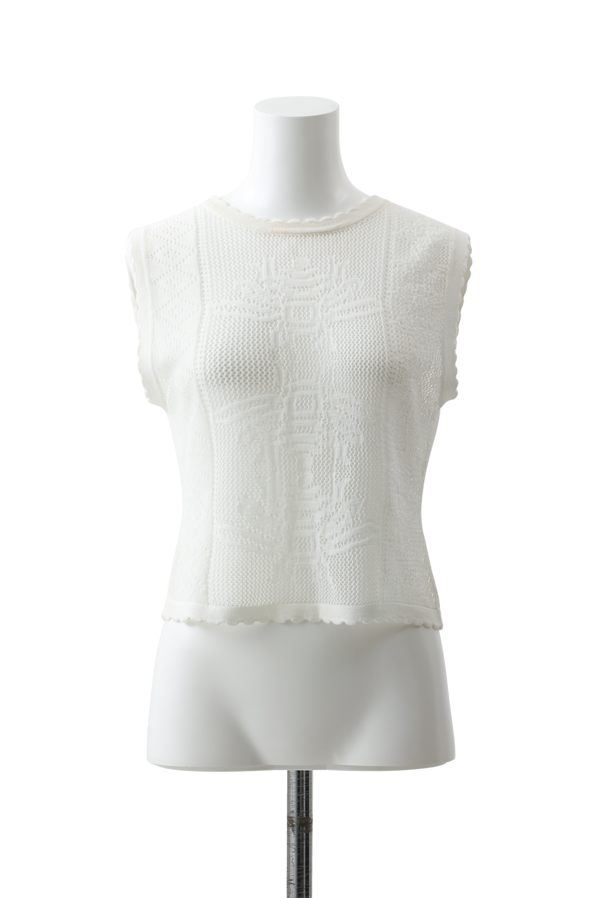 Lace Knit top - Off-white