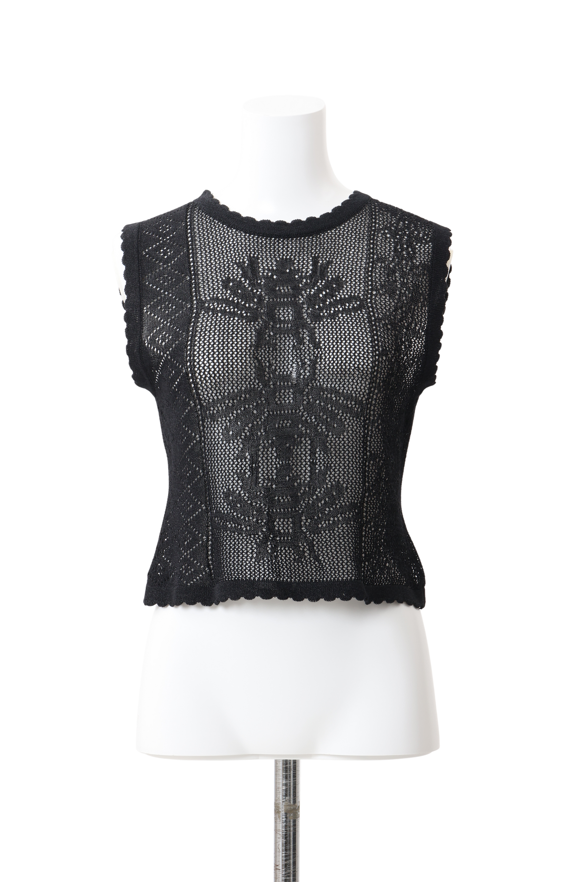 Lace Knit top - Black