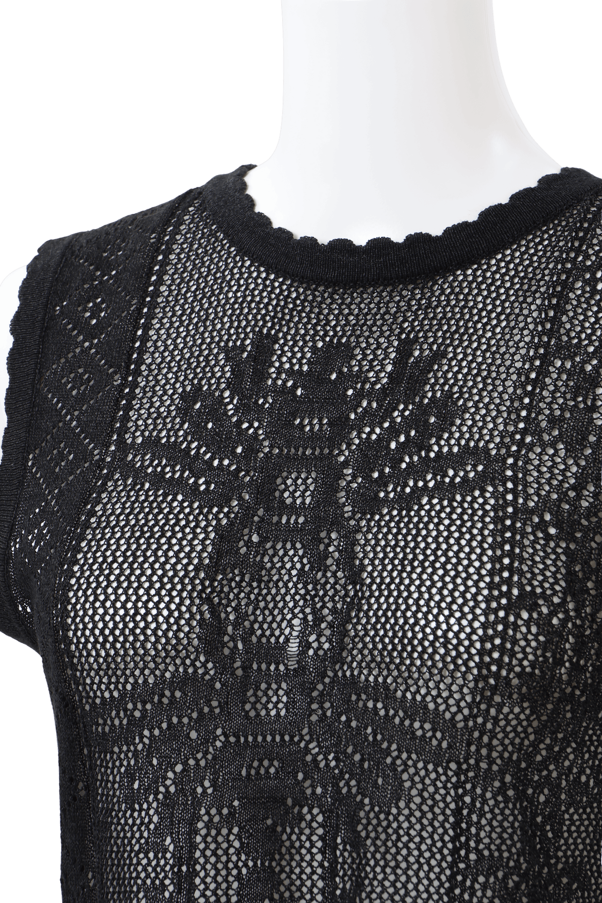 Lace Knit top - Black