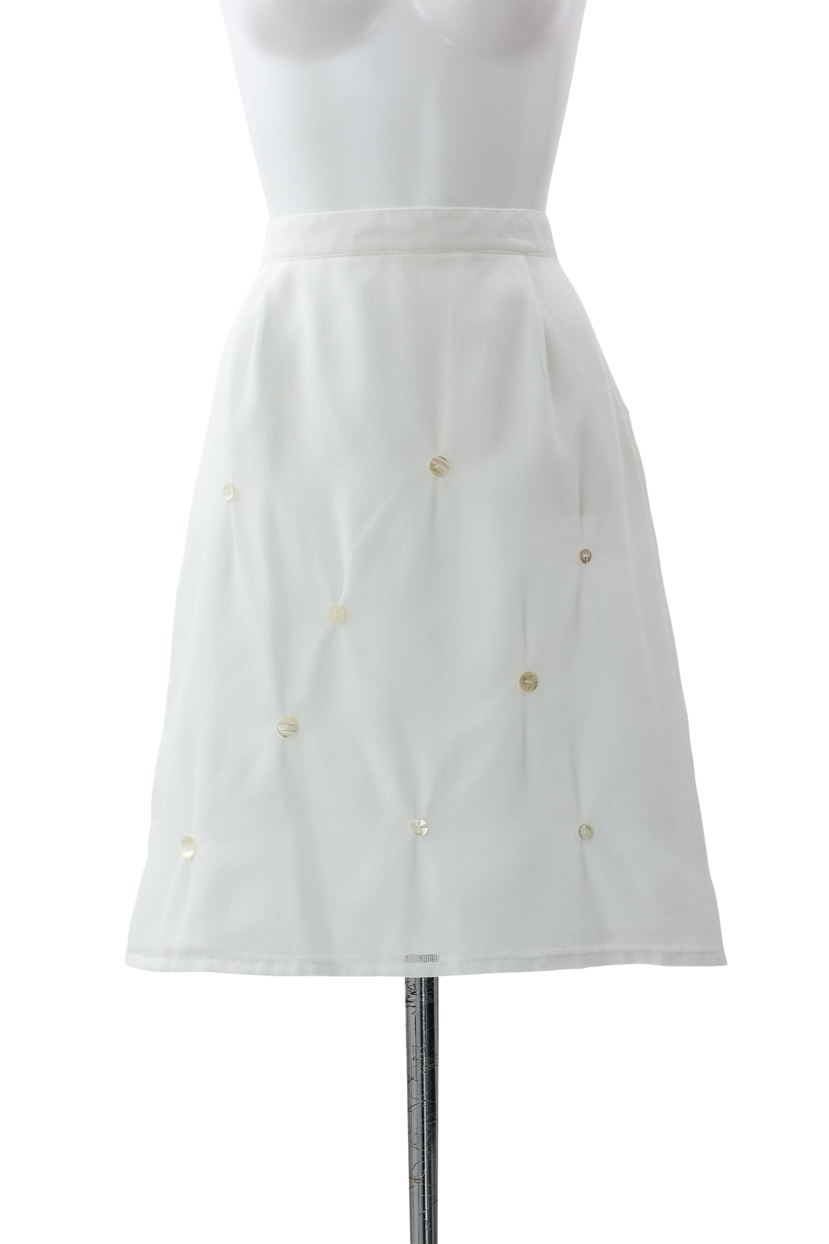 Shell button karami skirt - Off-white
