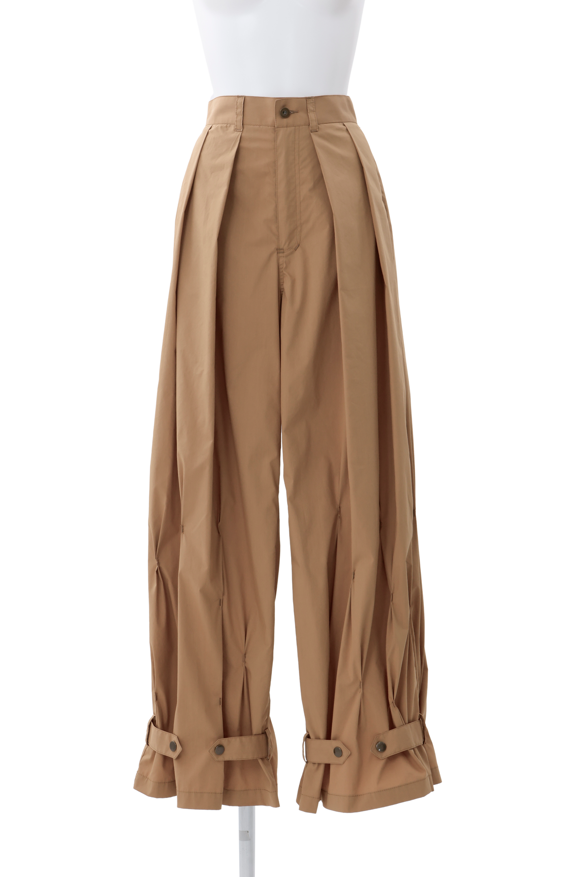 Tuck palazzo pants - Camel