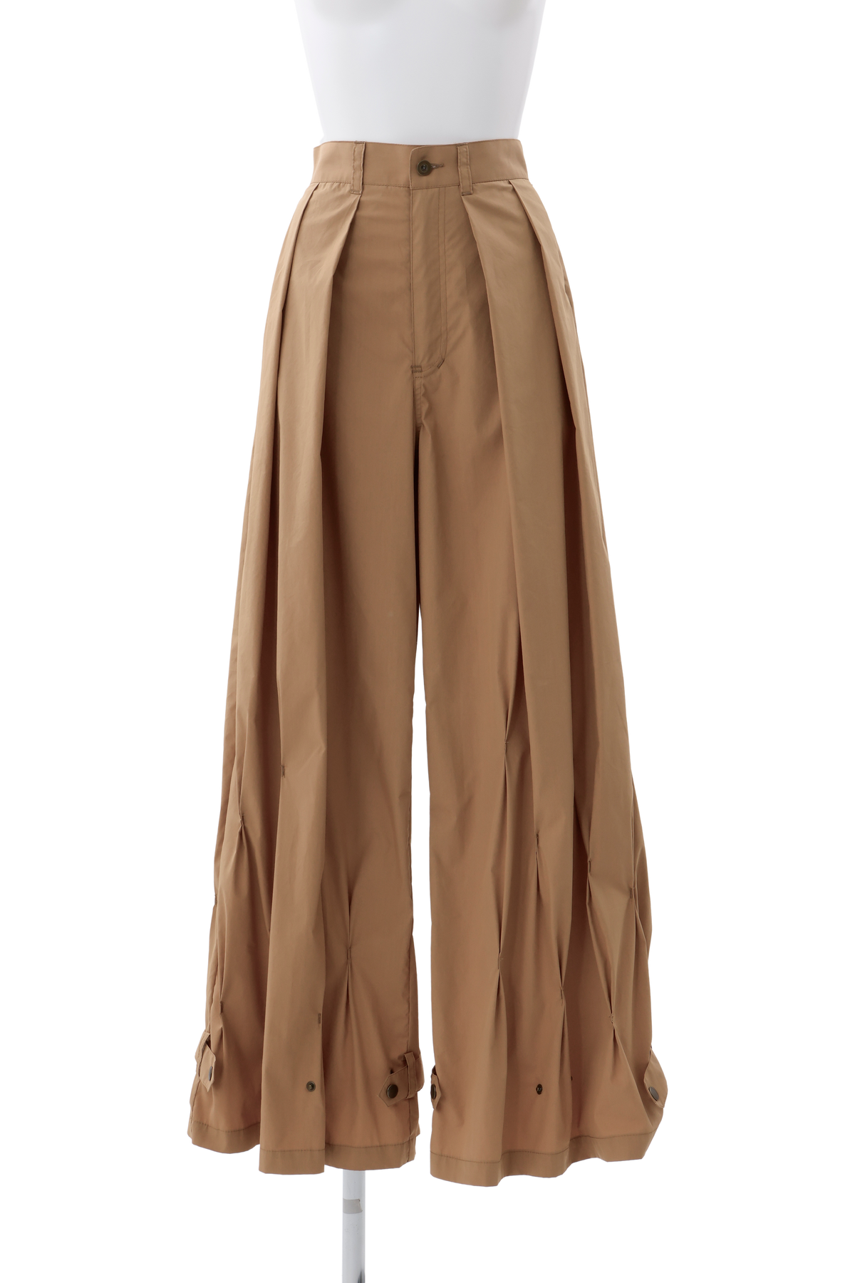 Tuck palazzo pants - Camel