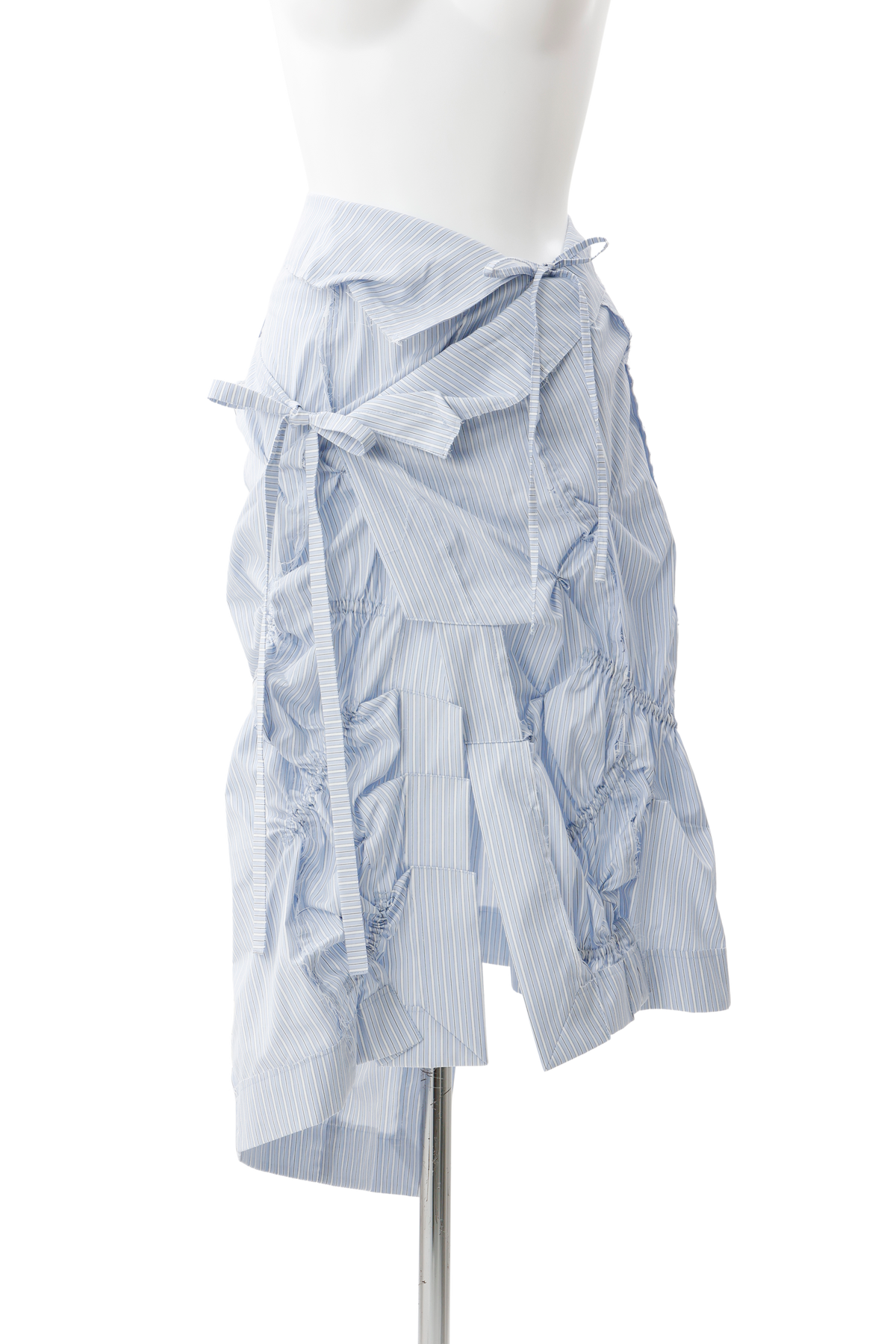 Drape deformation wrap skirt - Blue