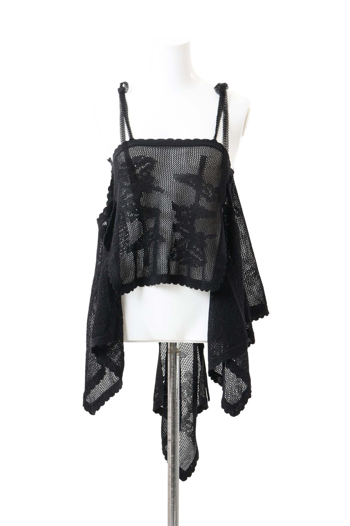 Lace knit skirt - Black