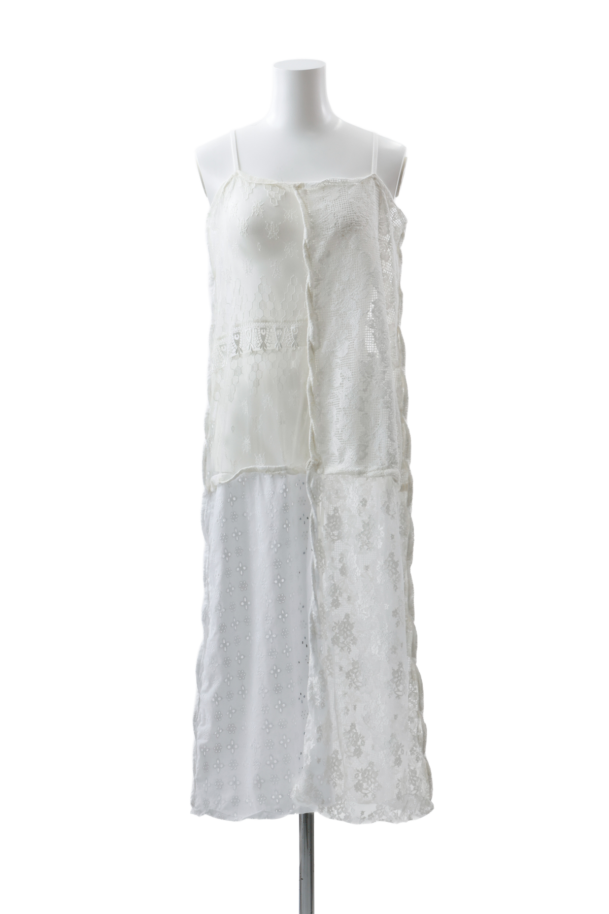 Twist edge lace apron - Off-white