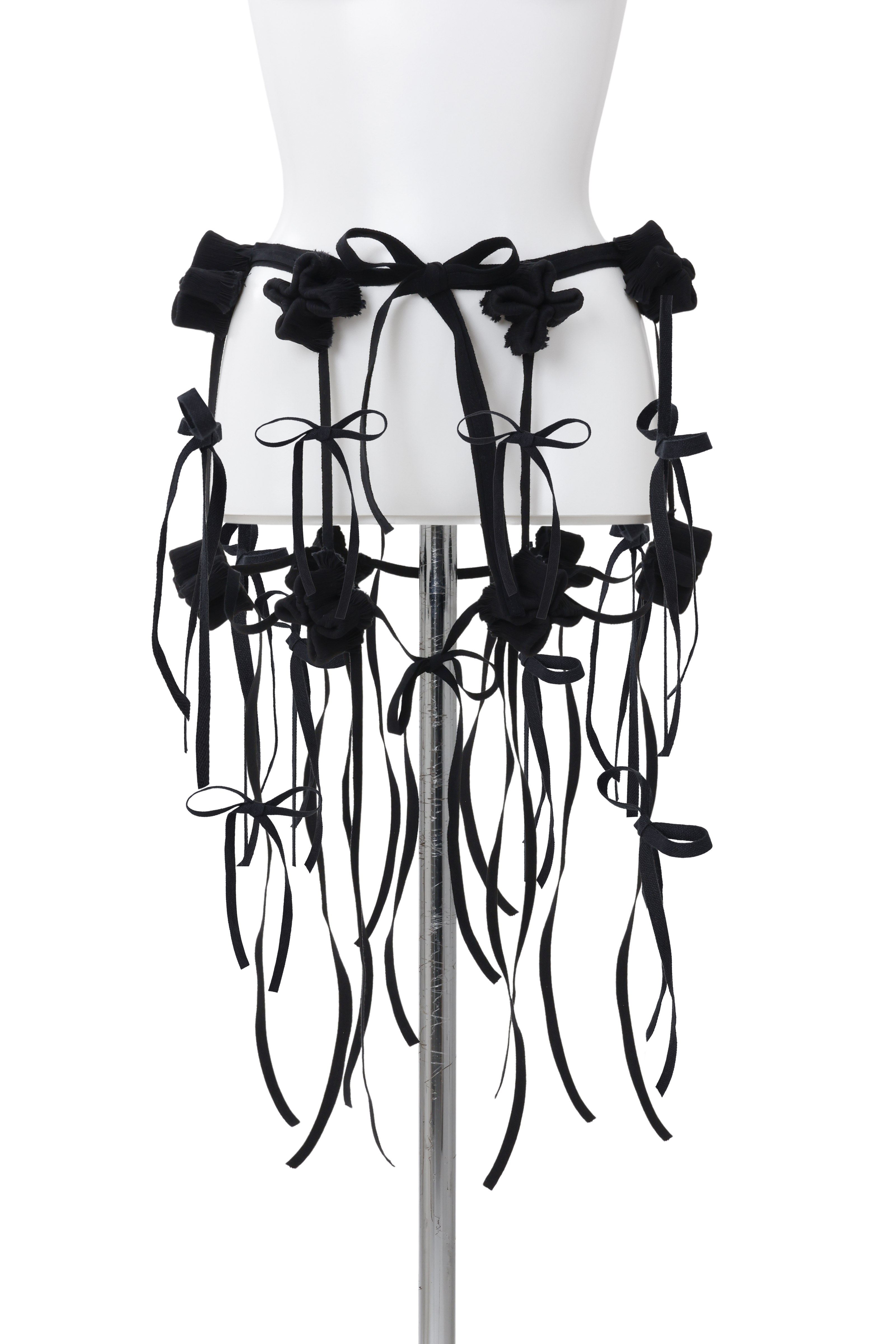 Preater bloom skirt - ribbon - Black