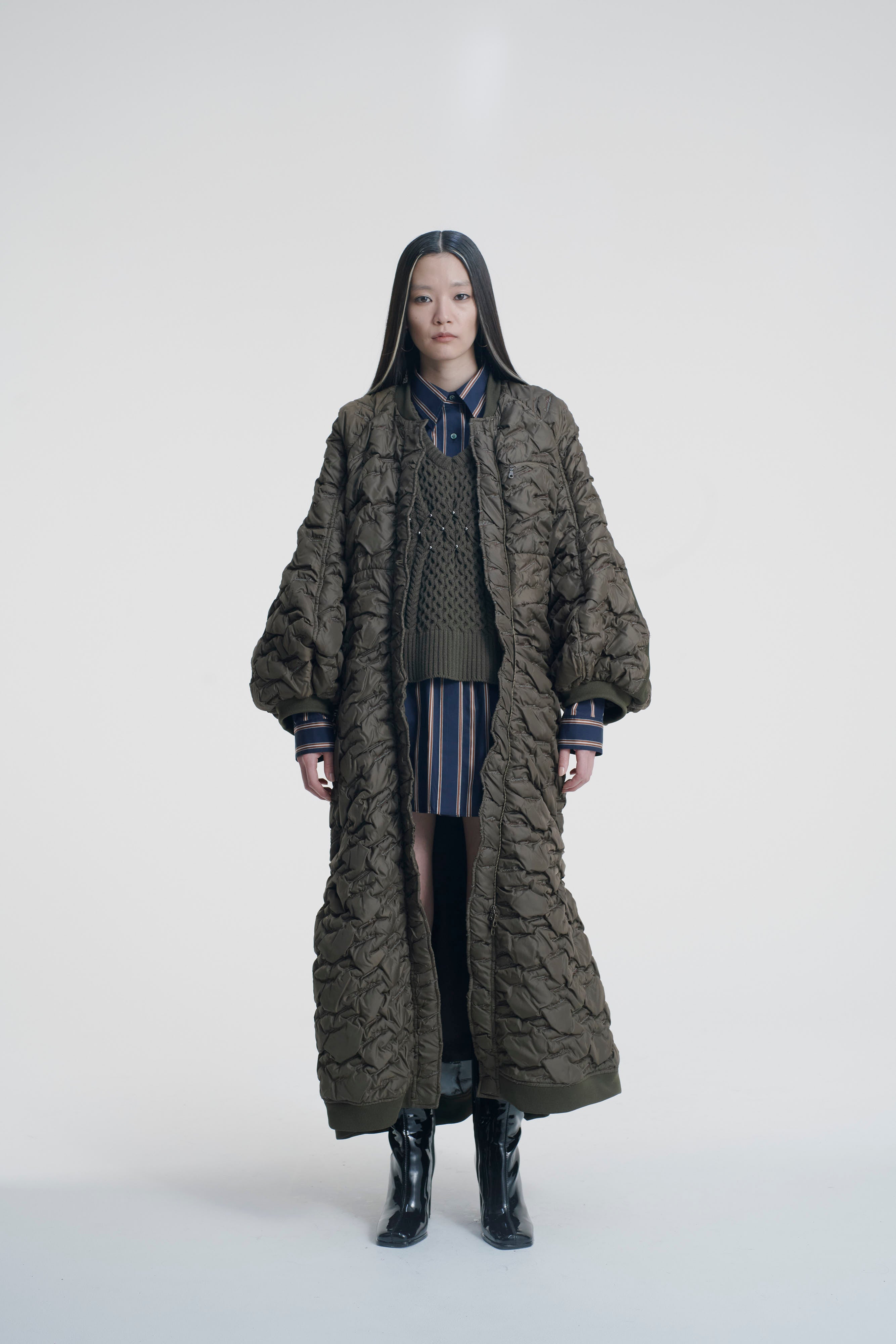 Aran knit vest - Khaki October delivery