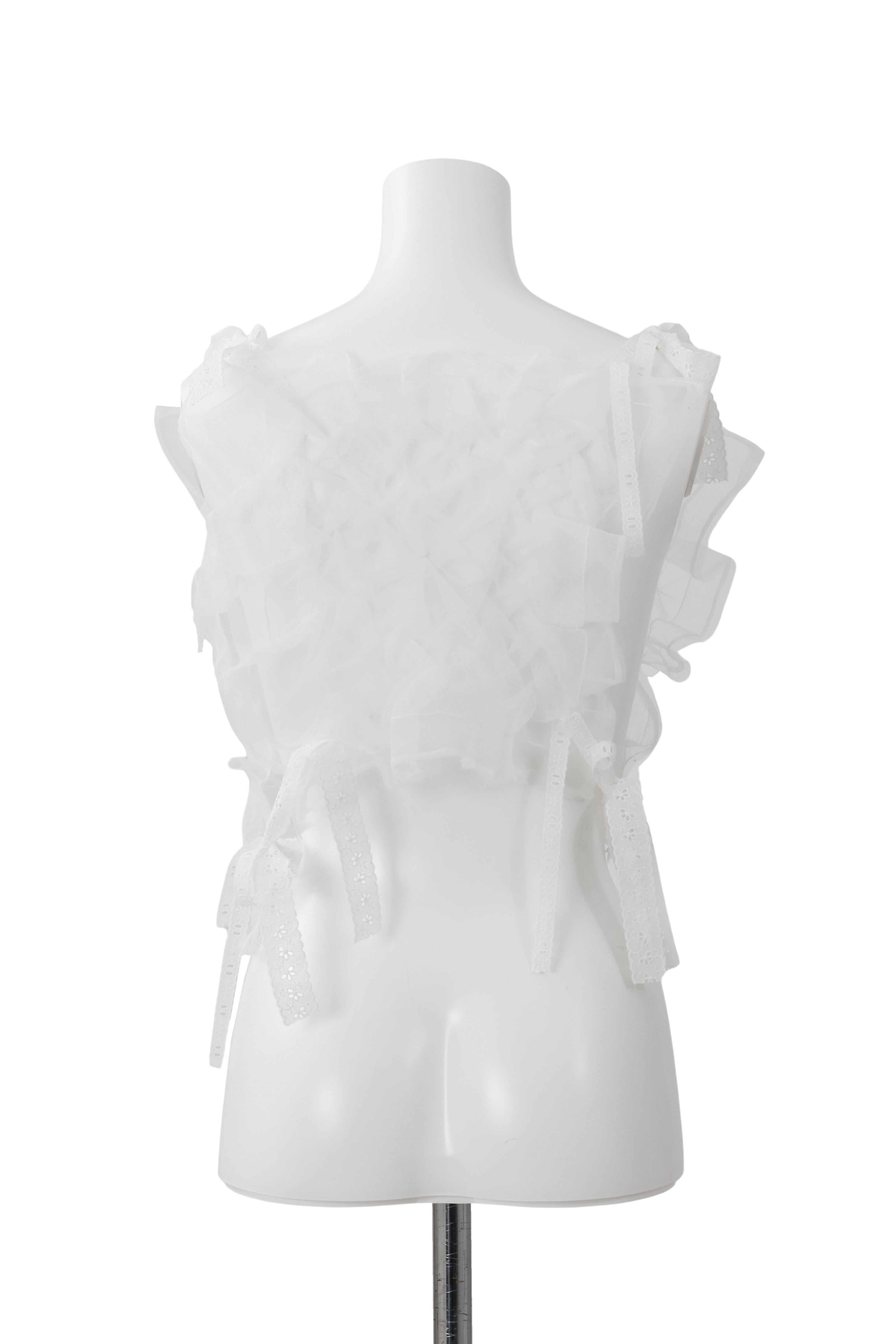 Crepe bustier - White