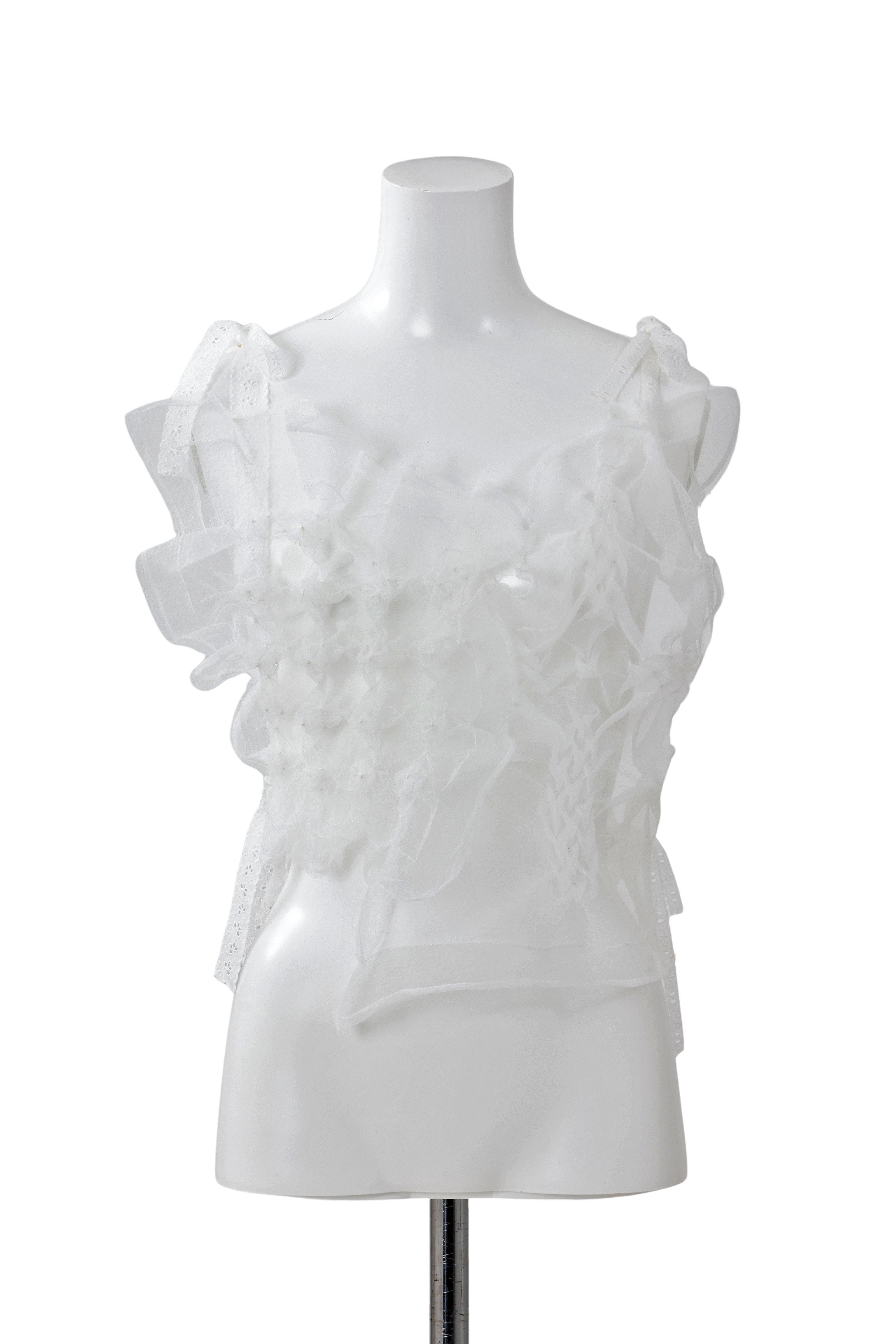 Crepe bustier - White