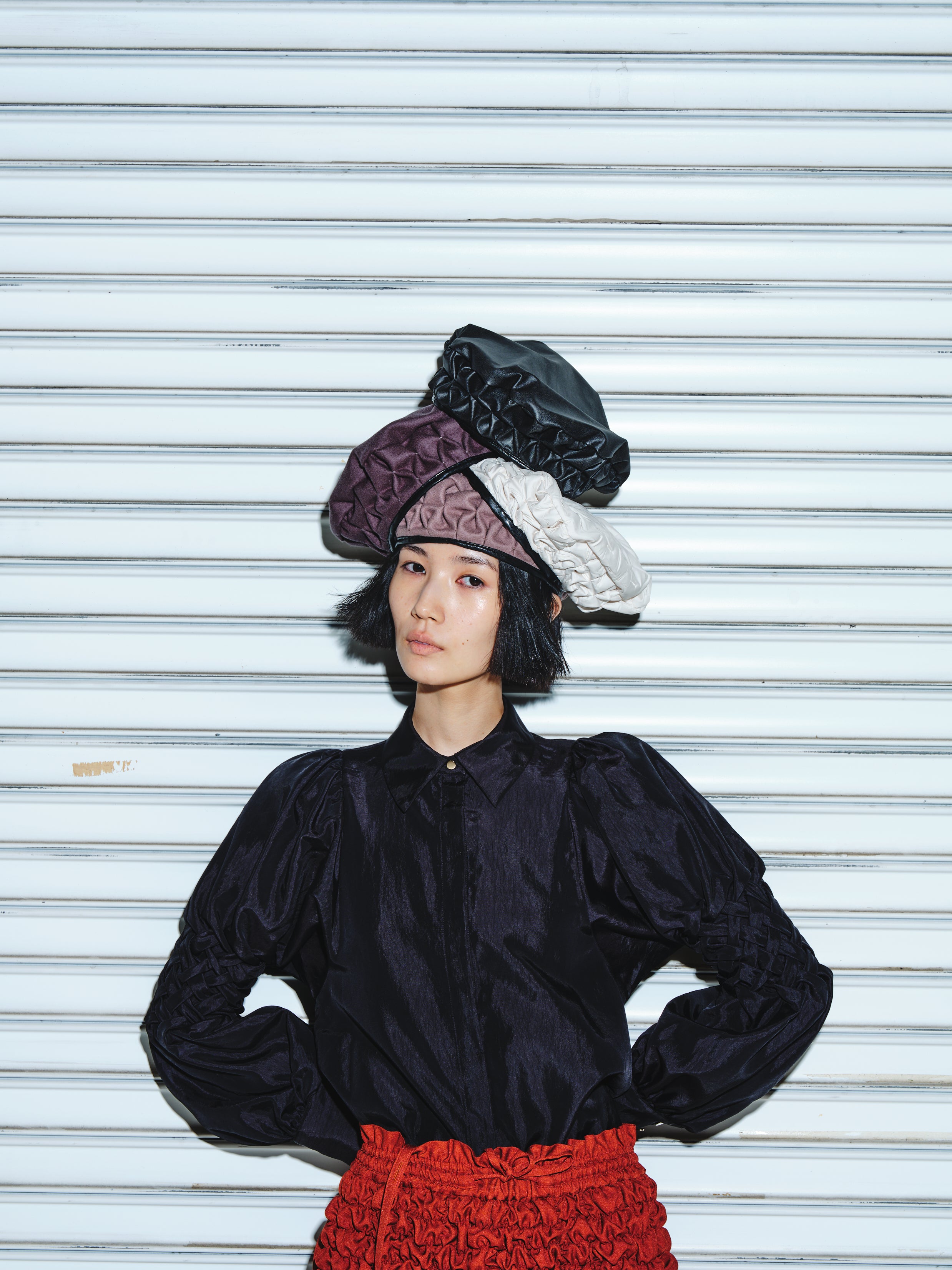 Bubble sleeve blouse - Black
