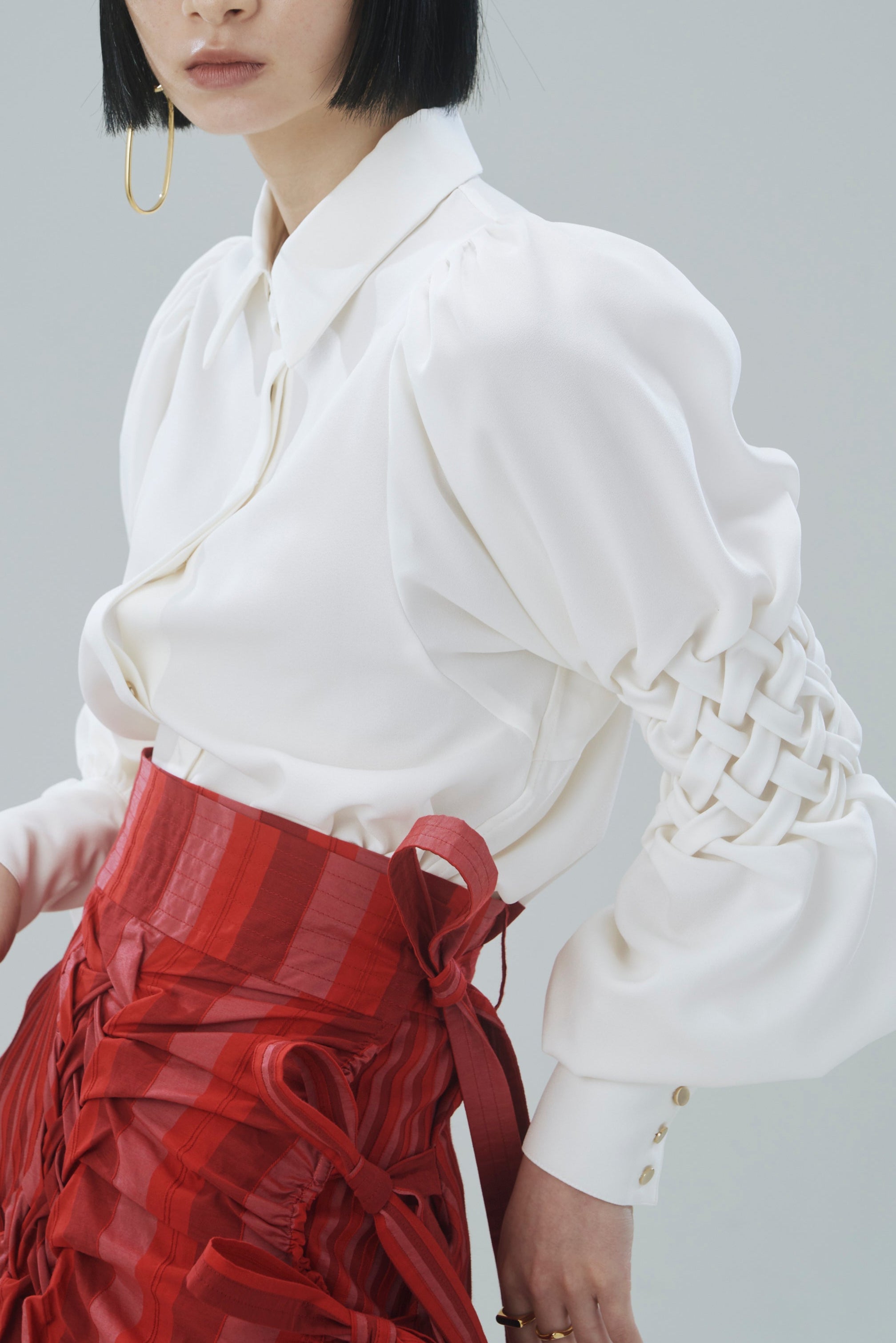 Bubble sleeve blouse - White