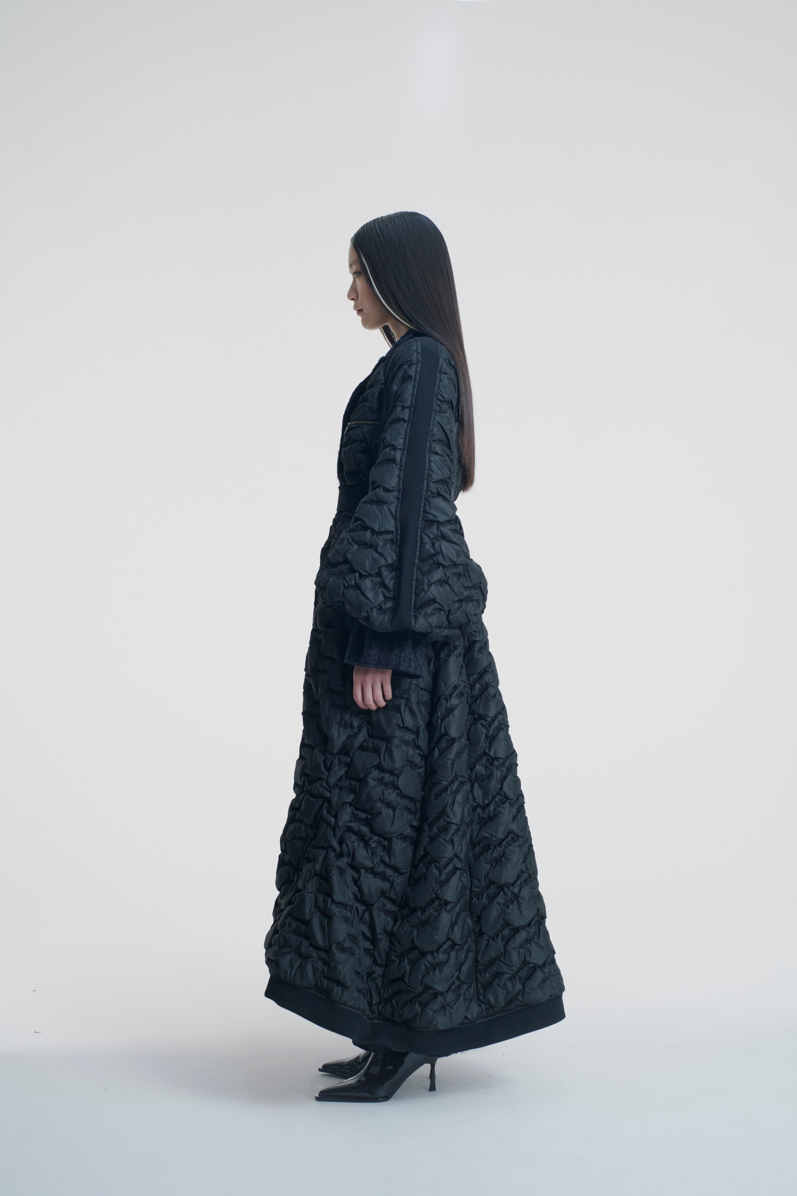 Military long jacket ‐ Black