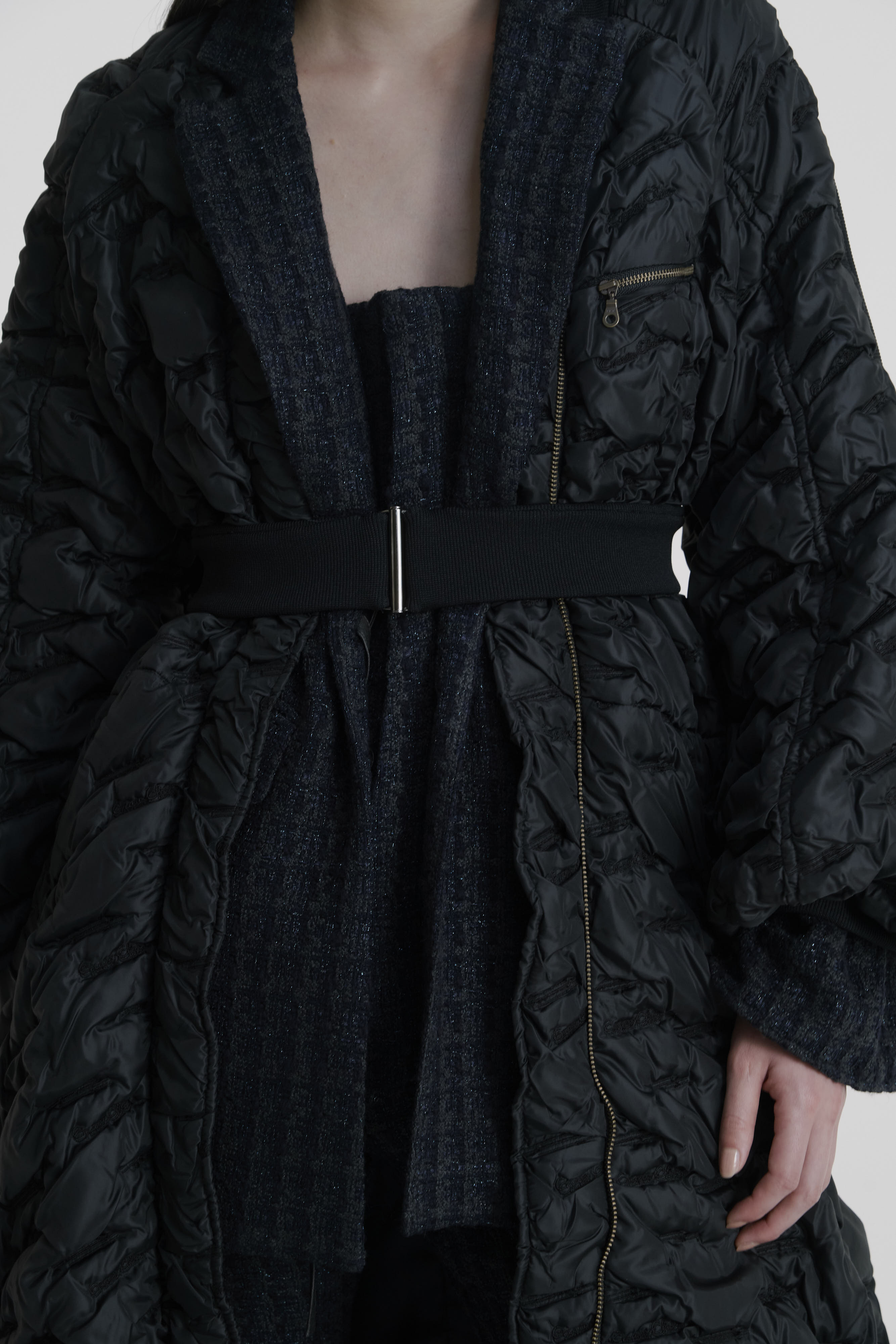 Military long jacket ‐ Black