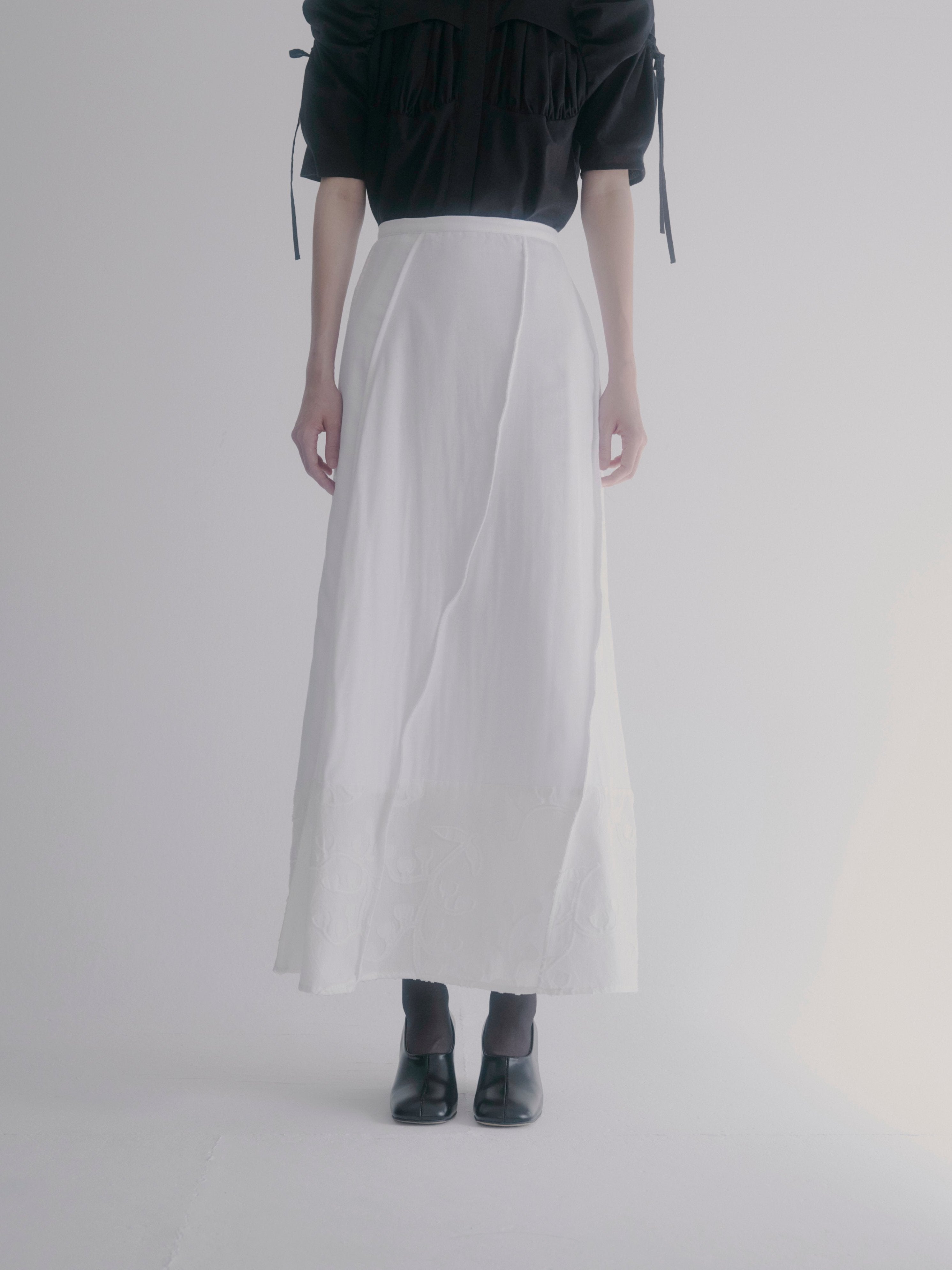 Hole sleeve blouse - Black
