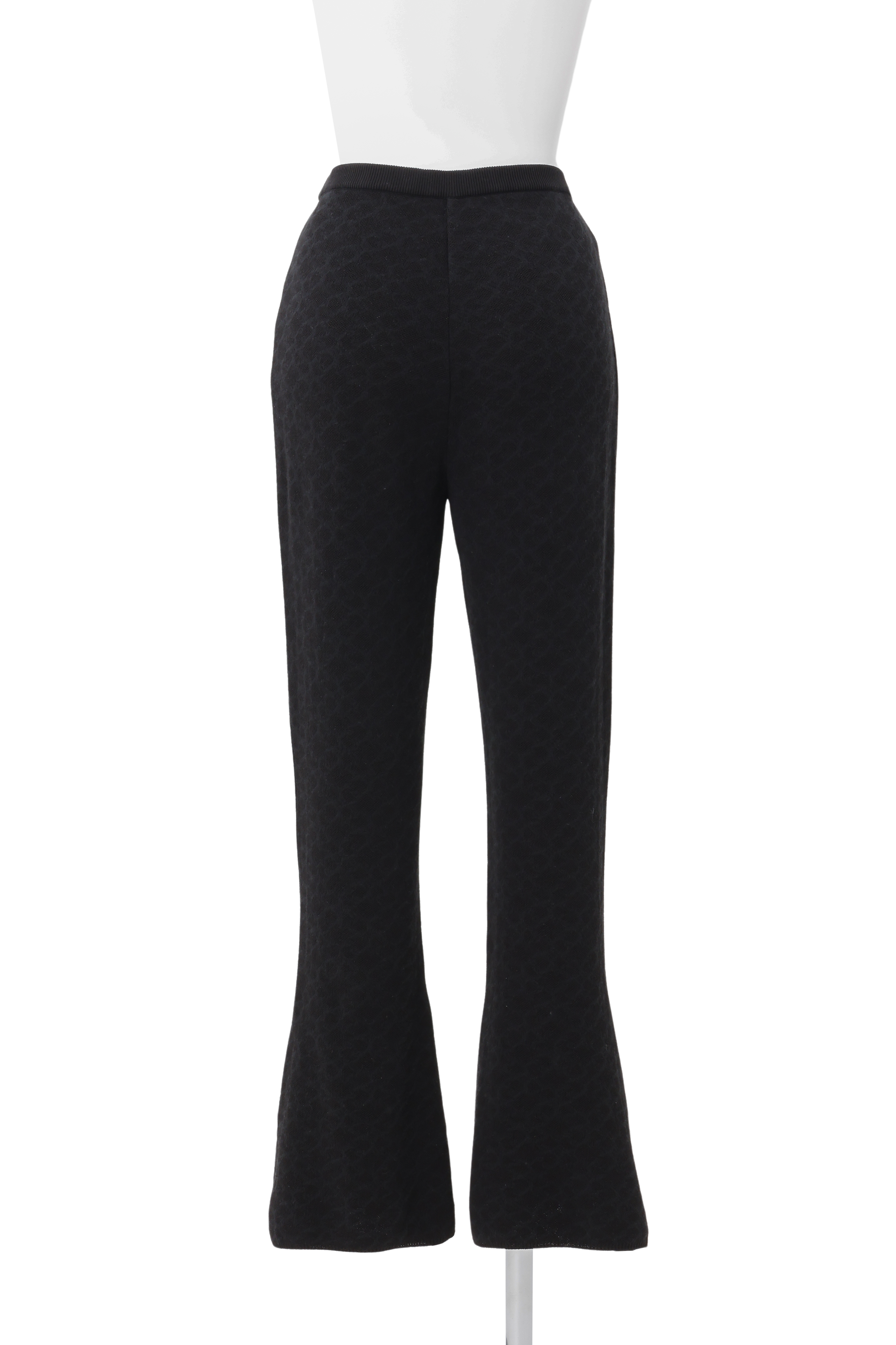 Lace bijou knit pants - Black
