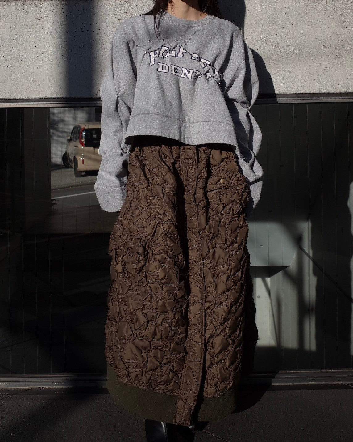 ATELIER by Create Clair / Remake Front Short Sweat - Gray