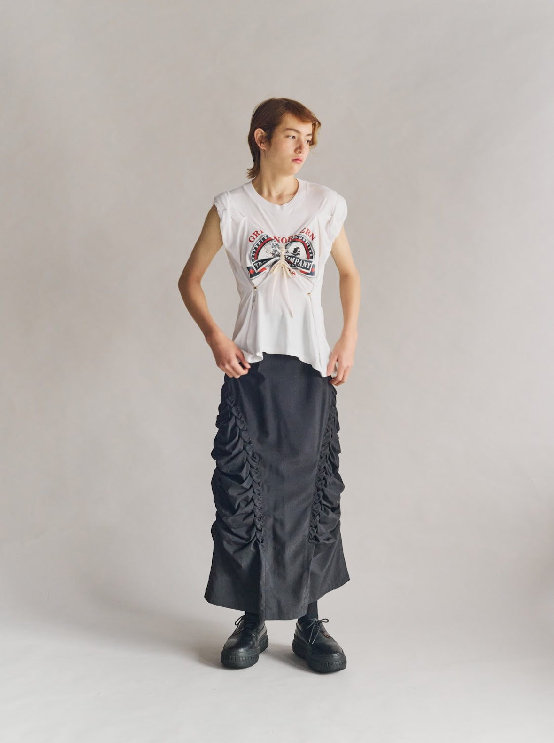 ATELIER by Create Clair / Vintage gather T shirt