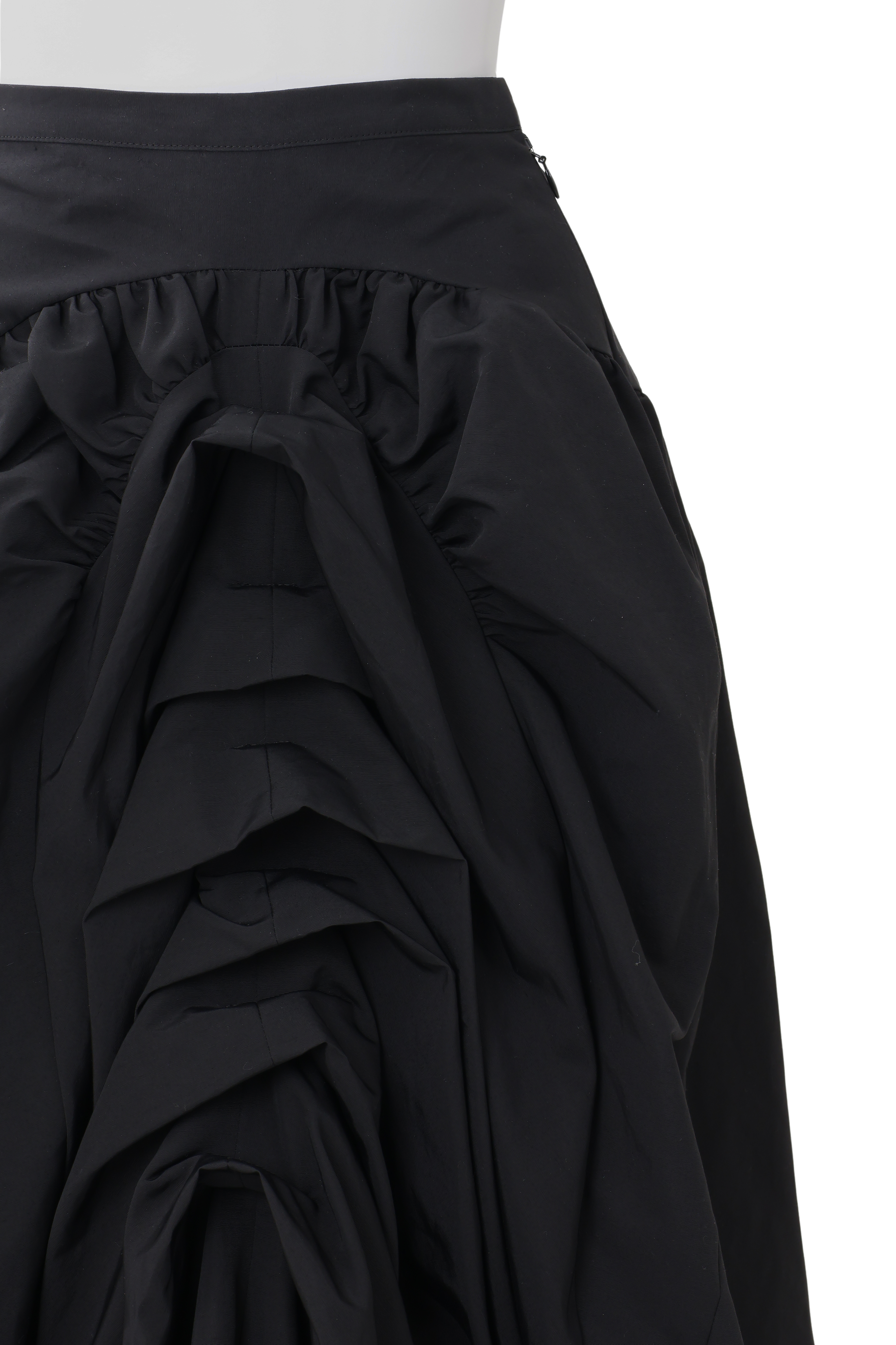 Layer tuck balloon skirt - Black
