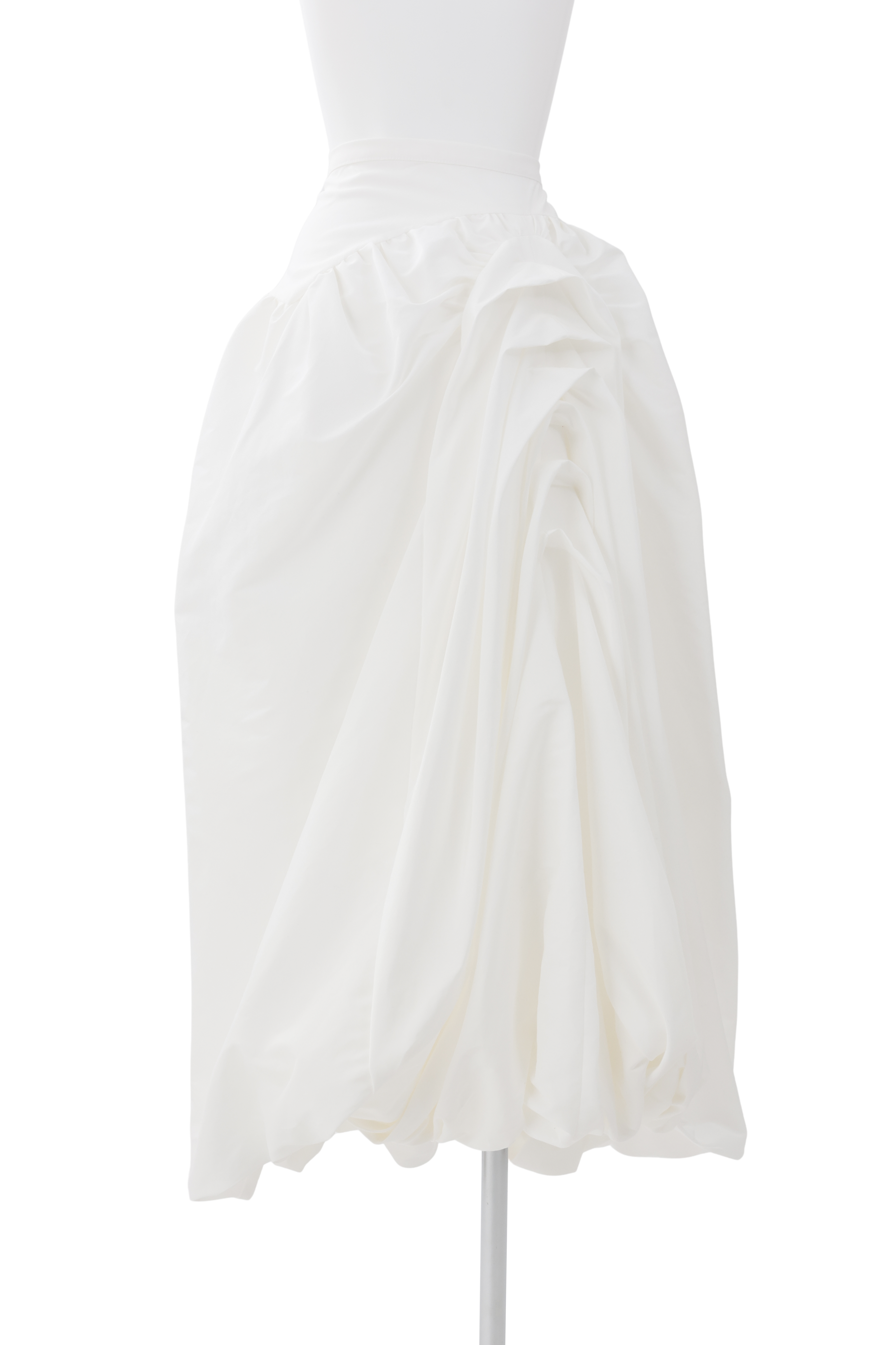 Layer tuck balloon skirt - White