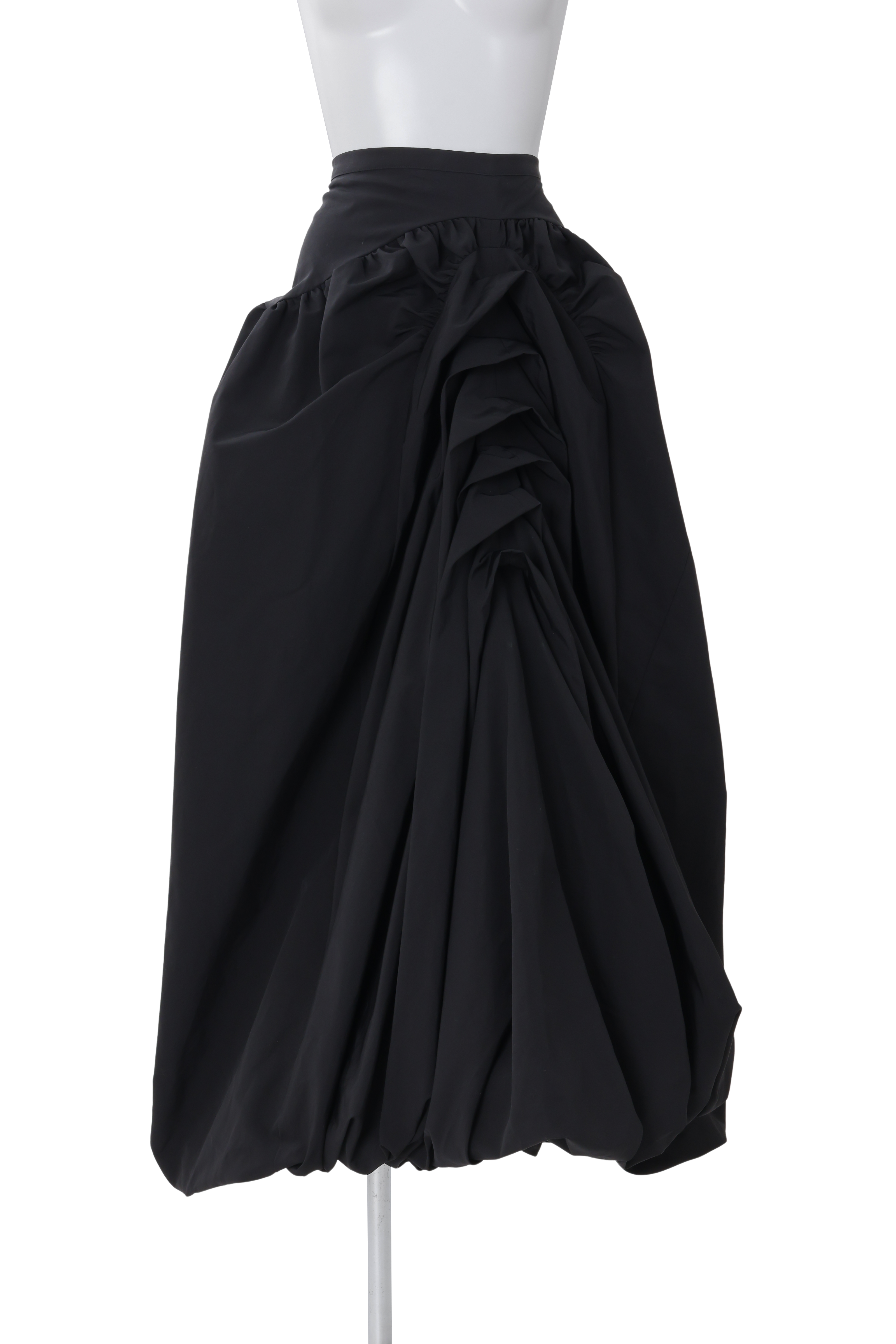 Layer tuck balloon skirt - Black