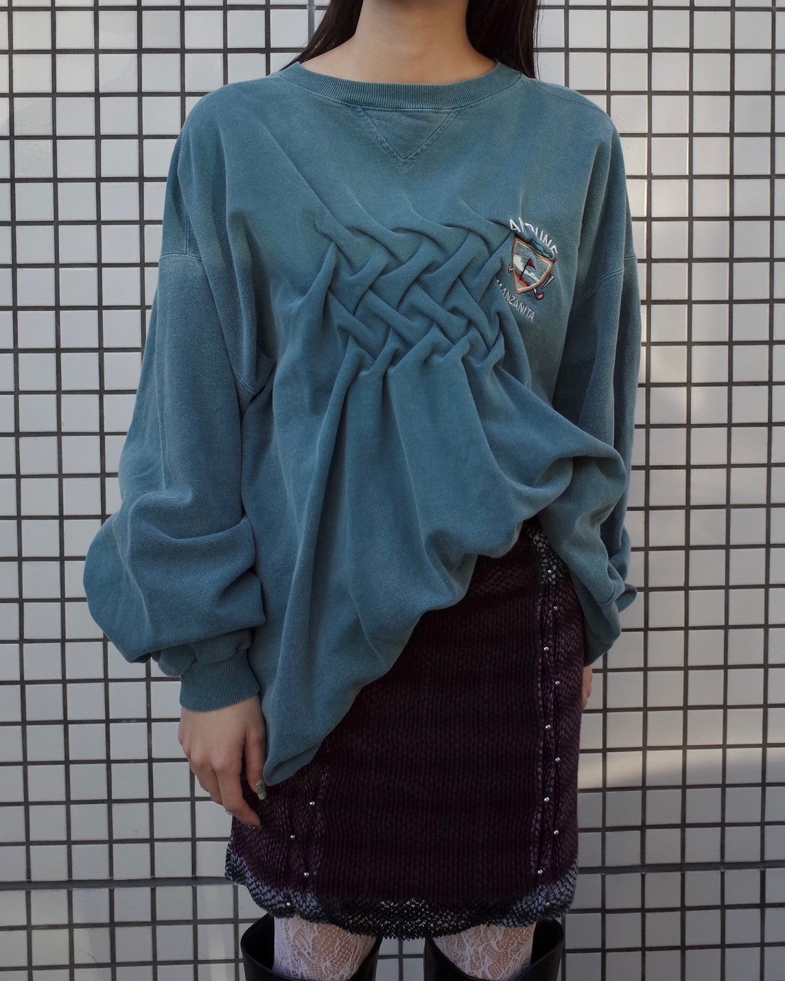 ATELIER by Create Clair / Remake Smocking Sweat - 1 - Green