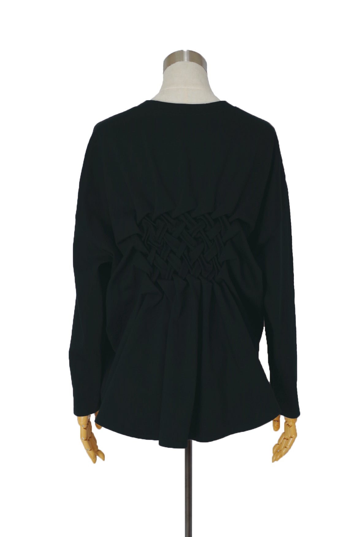 Smocking long t-shirt - Black