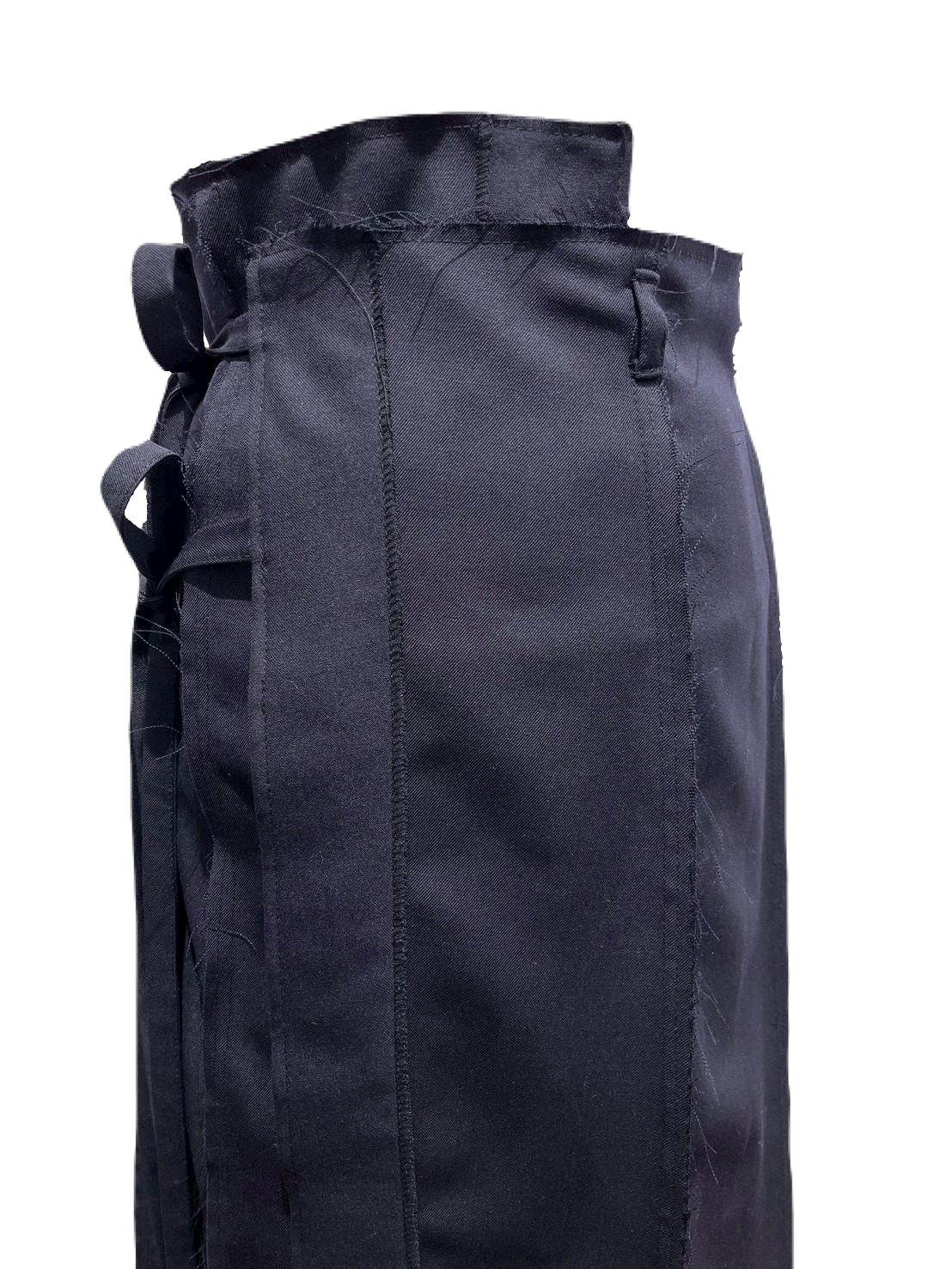 Pleats wrapping skirt - Navy