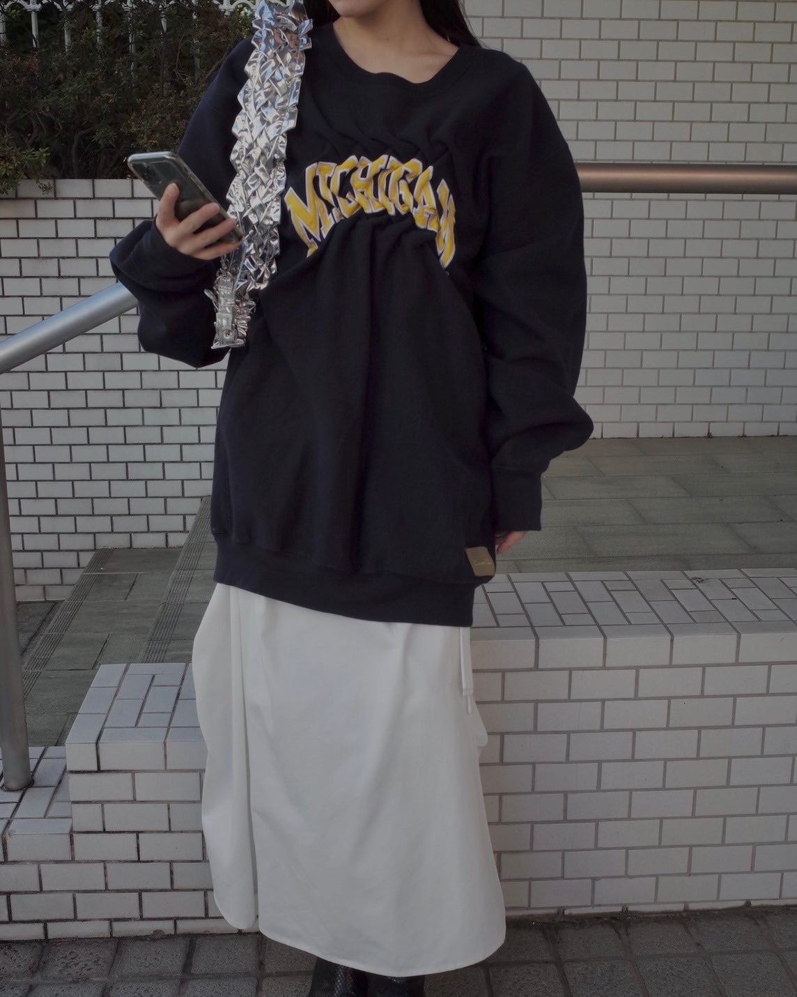 ATELIER by Create Clair / Remake sweat - front - Navy