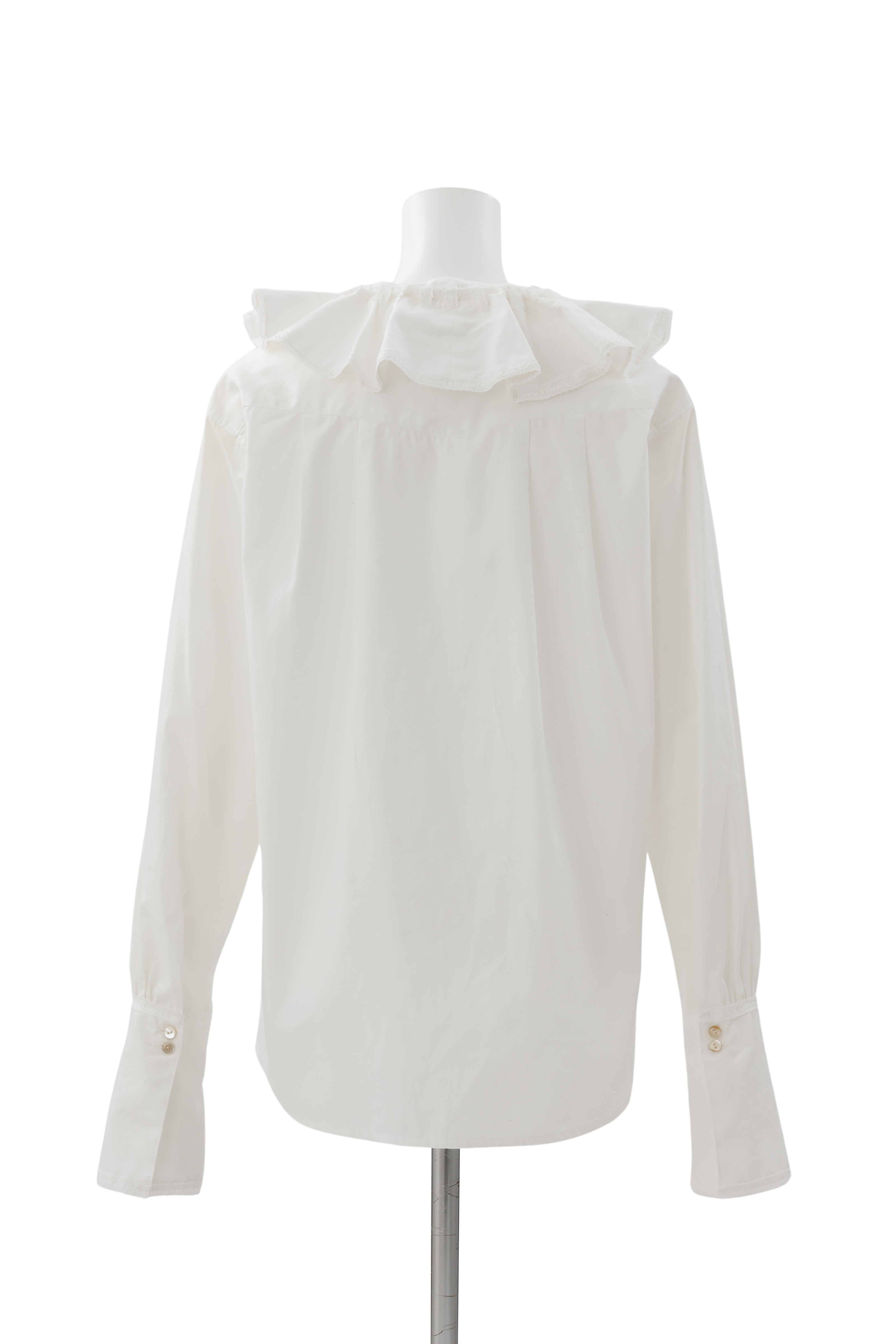 Flare collar blouse - White