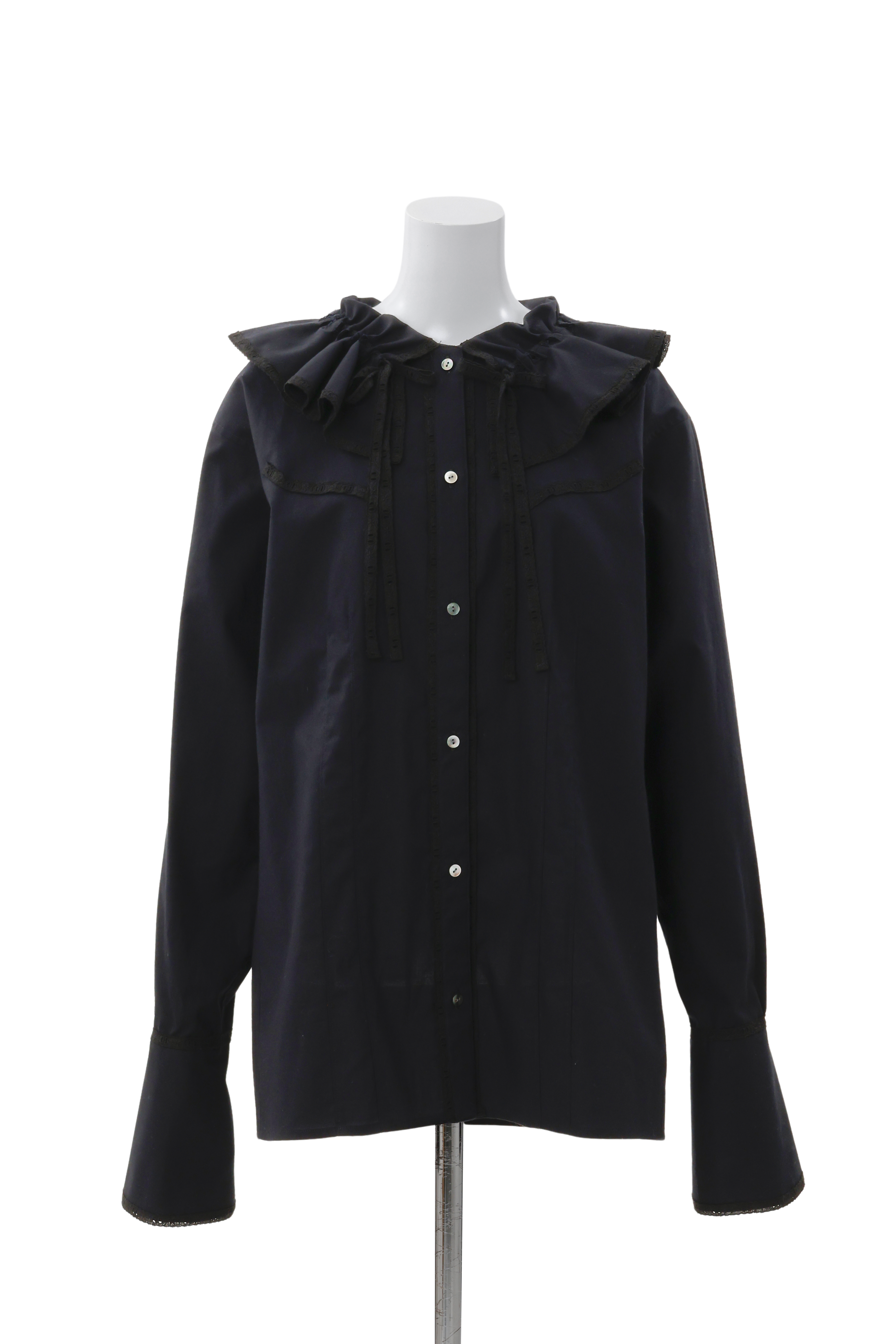 Flare collar blouse - Black