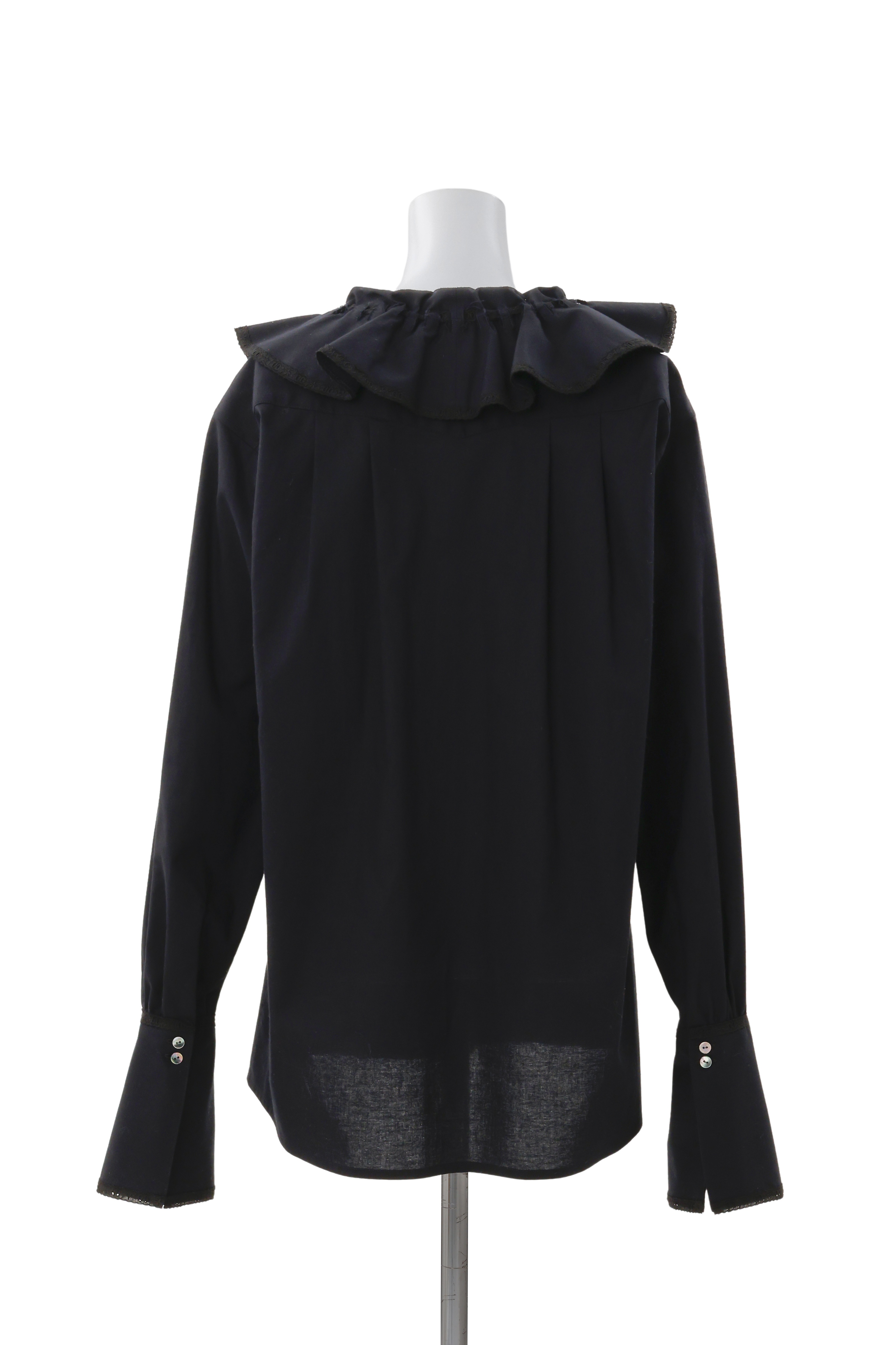 Flare collar blouse - Black