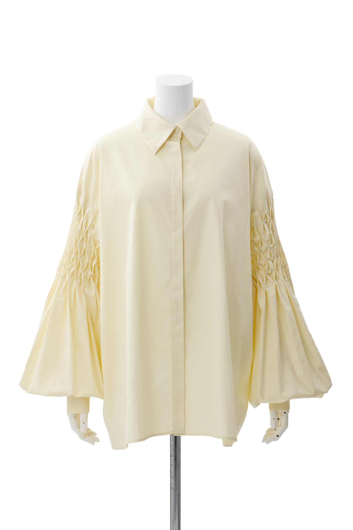 Smocking sleeve blouse - Yellow