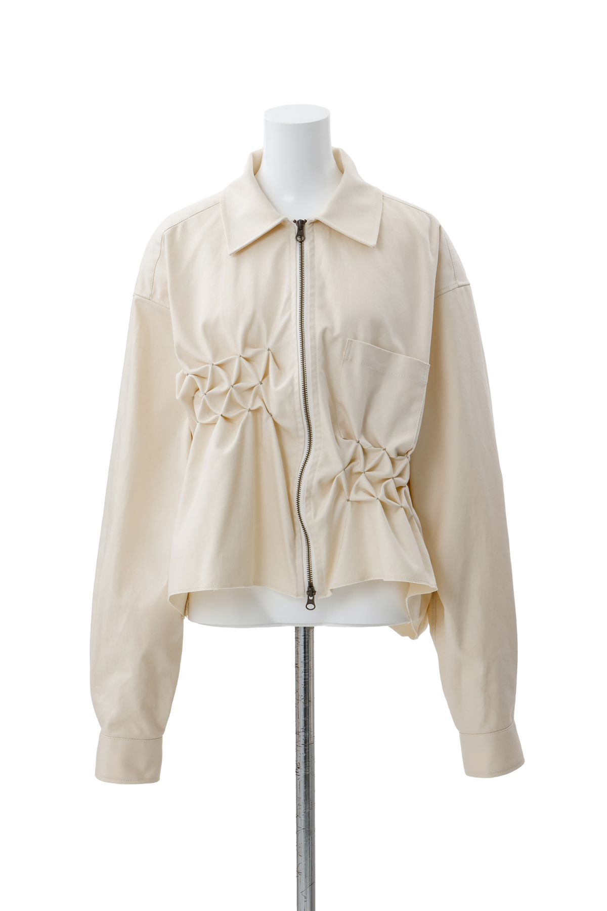 Double zip shirt jacket - Off-white